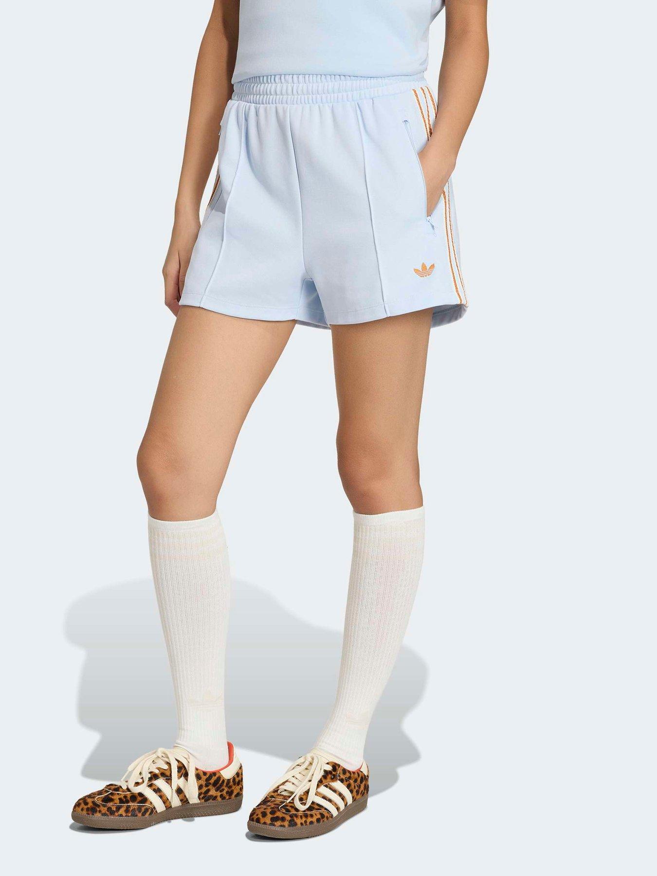 adidas Originals Womens Shorts, Crystal Sky, Size L, Women