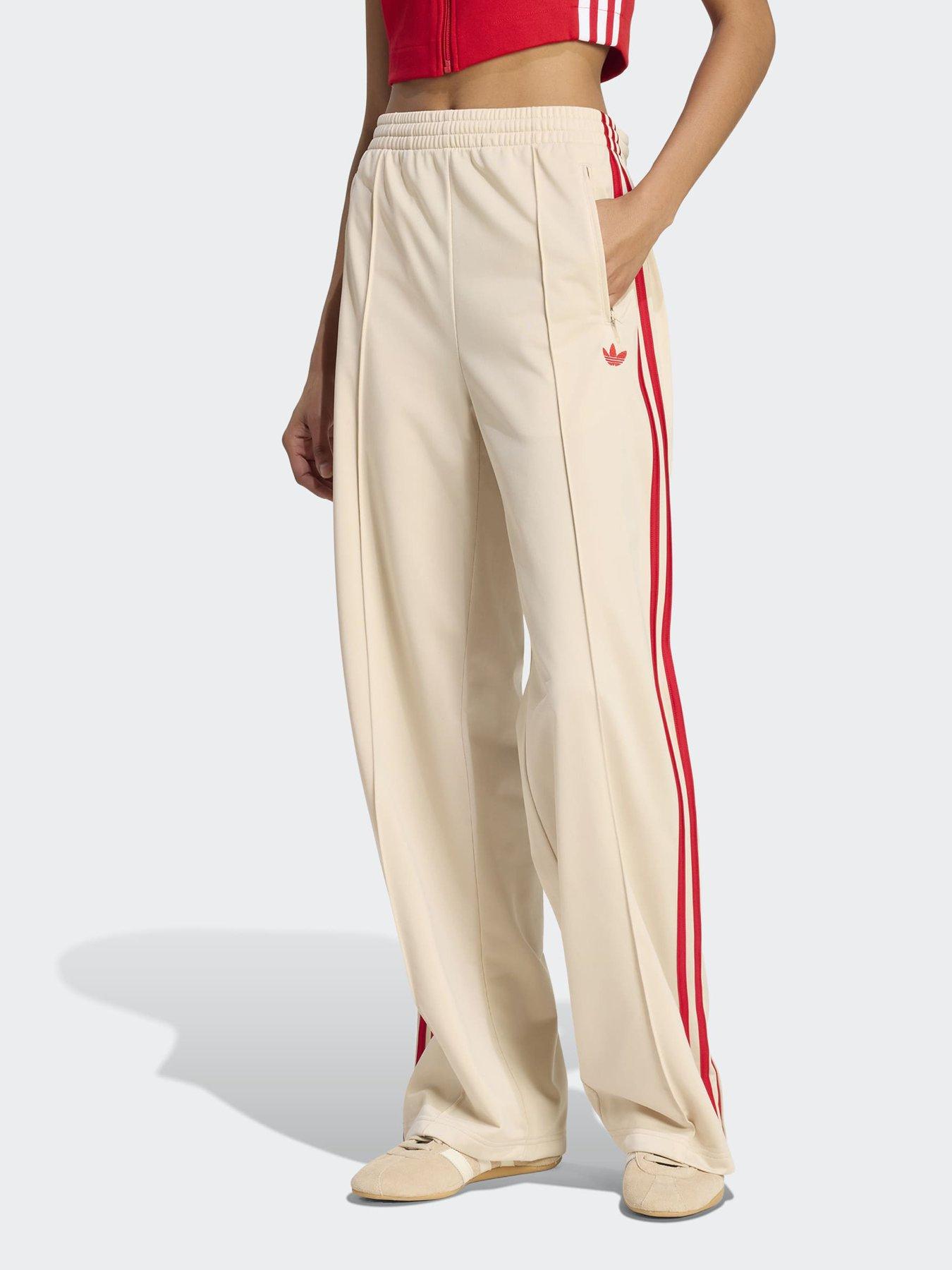 adidas Originals Firebird Loose Track Pants - Beige/Red
