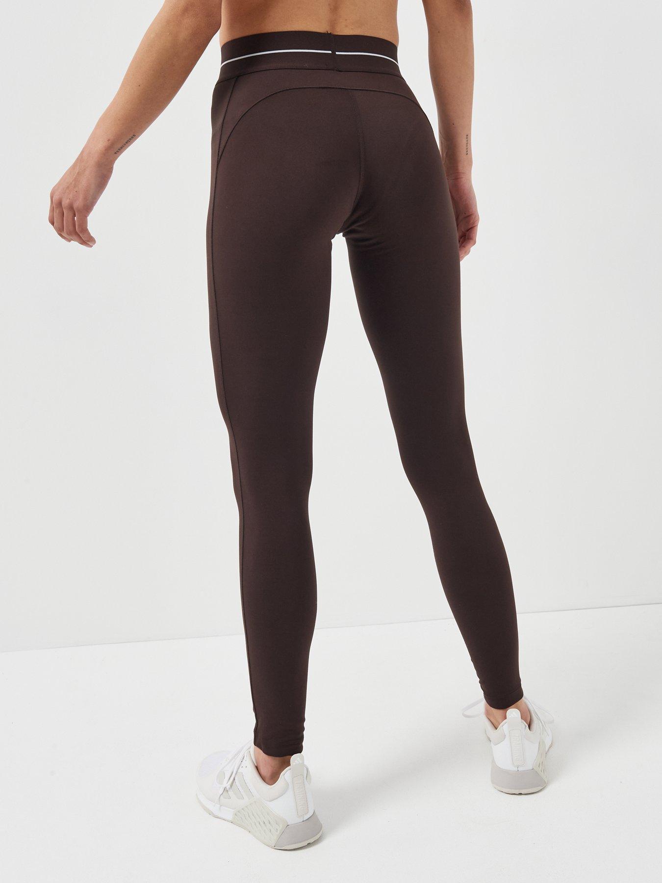 Image 2 of 6 of adidas Women's Training Hyperglam Linear Tights - Brown