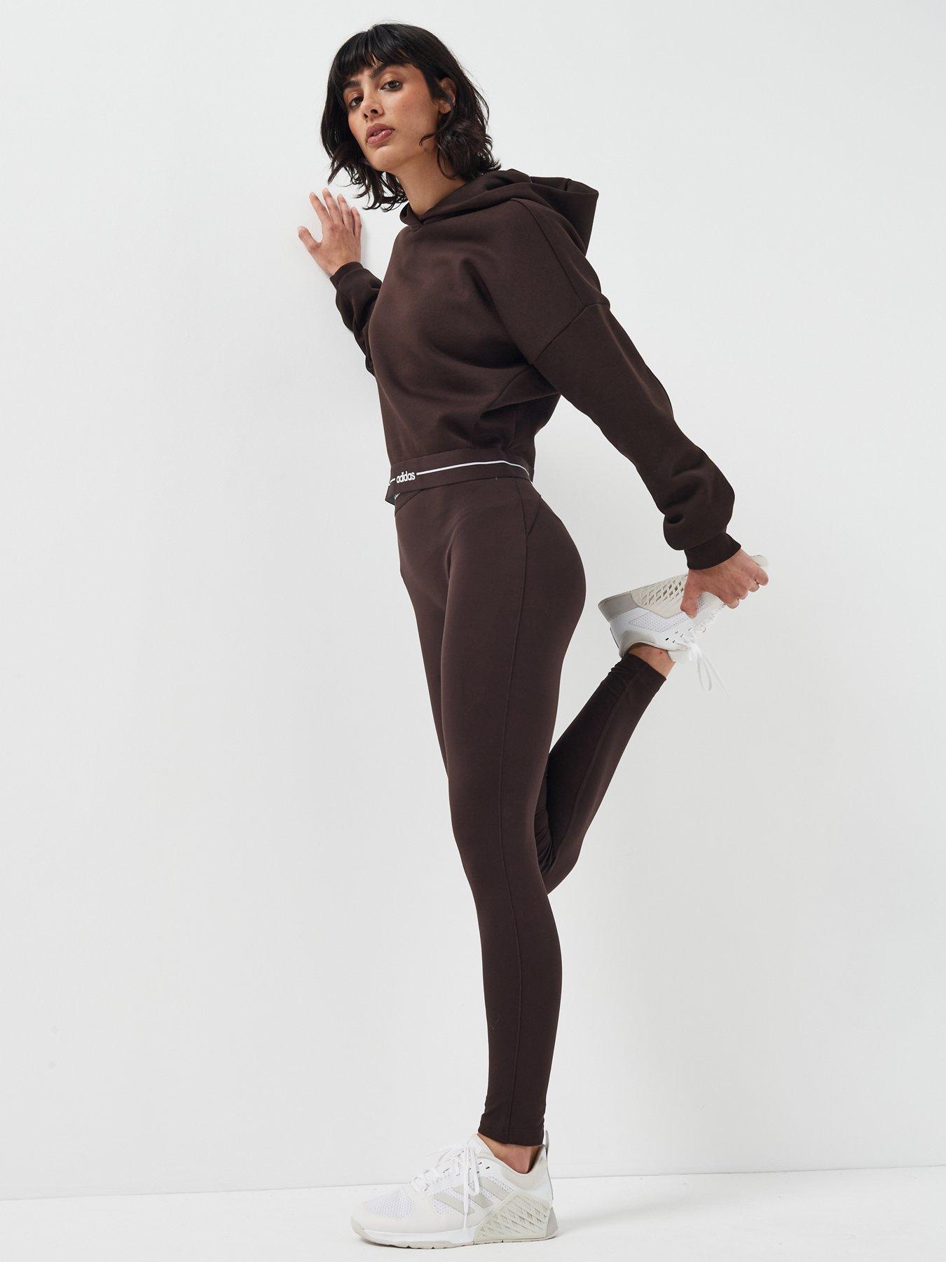 Image 5 of 6 of adidas Women's Training Hyperglam Linear Tights - Brown