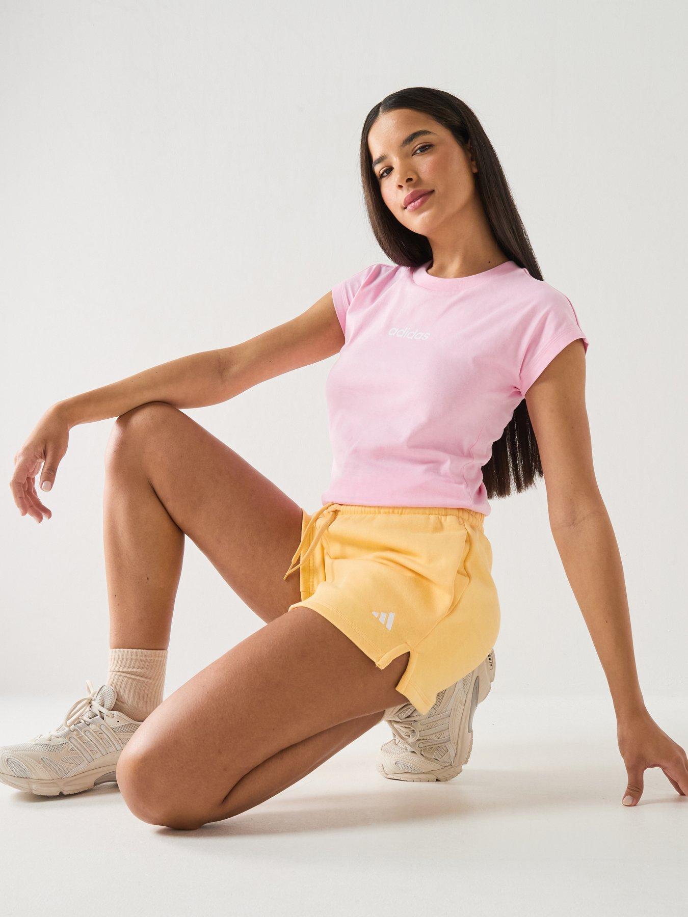 Image 1 of 6 of adidas Sportswear Women's Essentials Linear Cotton T-Shirt - Pink