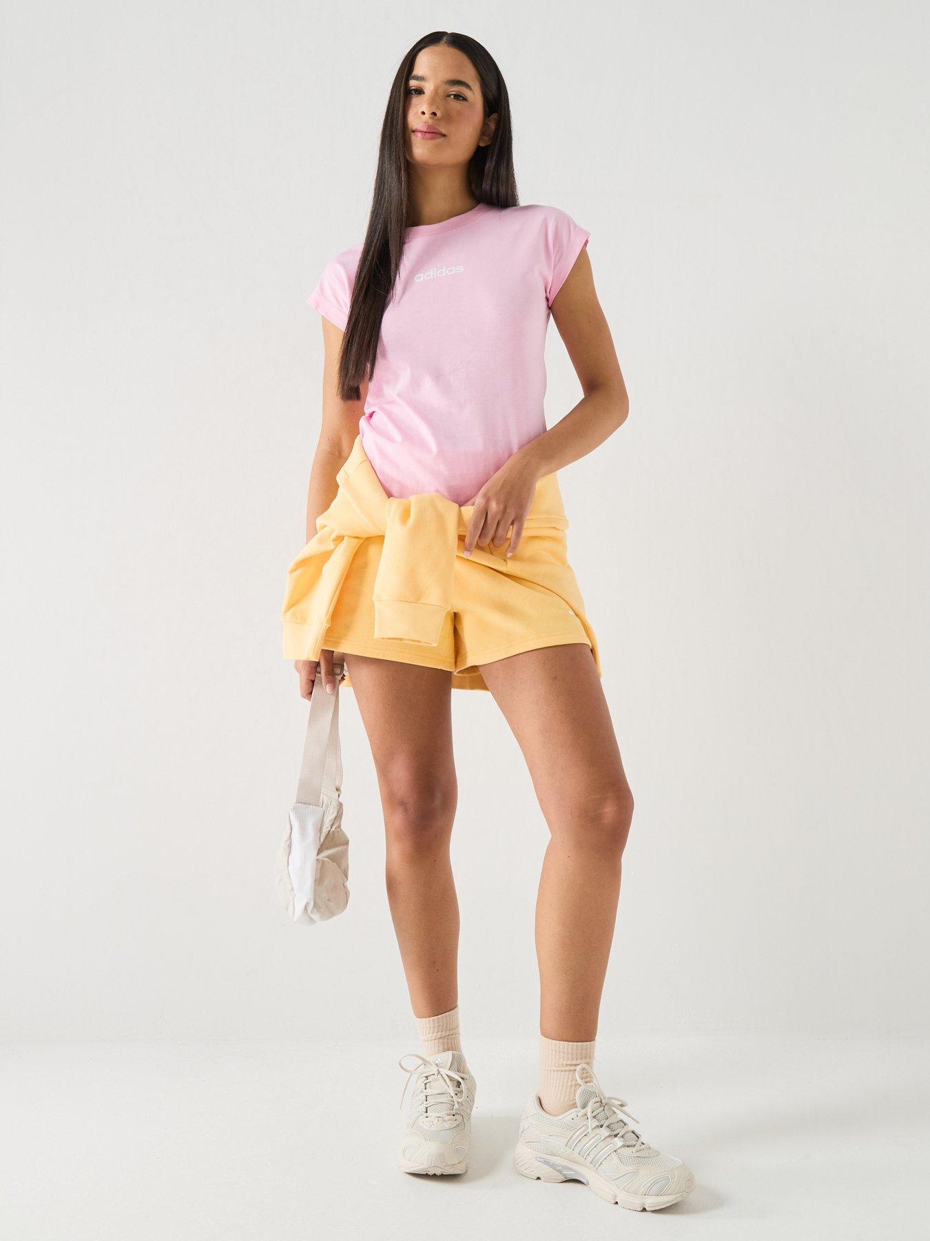Image 3 of 6 of adidas Sportswear Women's Essentials Linear Cotton T-Shirt - Pink