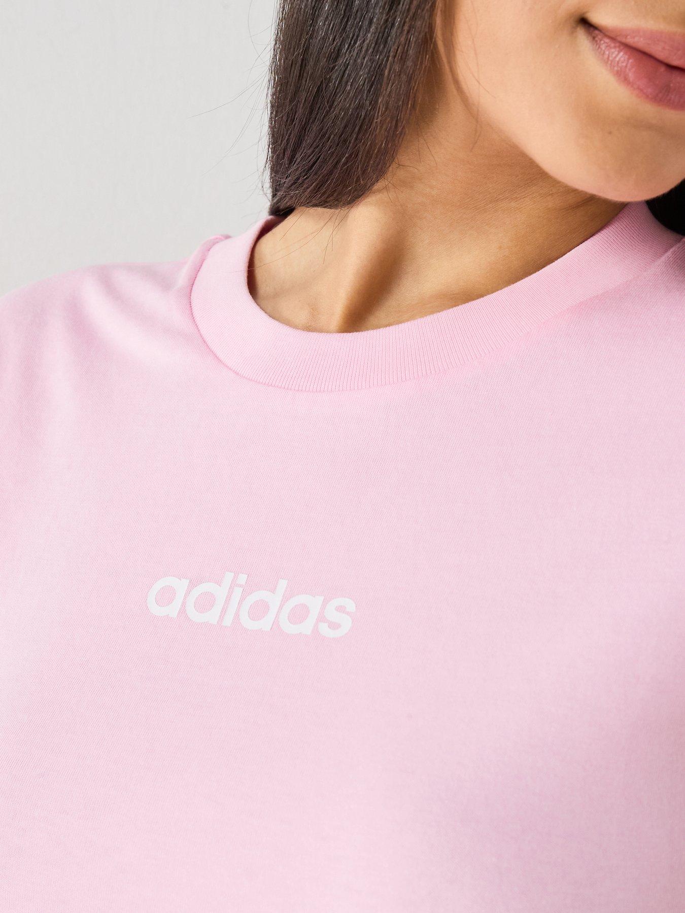 Image 5 of 6 of adidas Sportswear Women's Essentials Linear Cotton T-Shirt - Pink