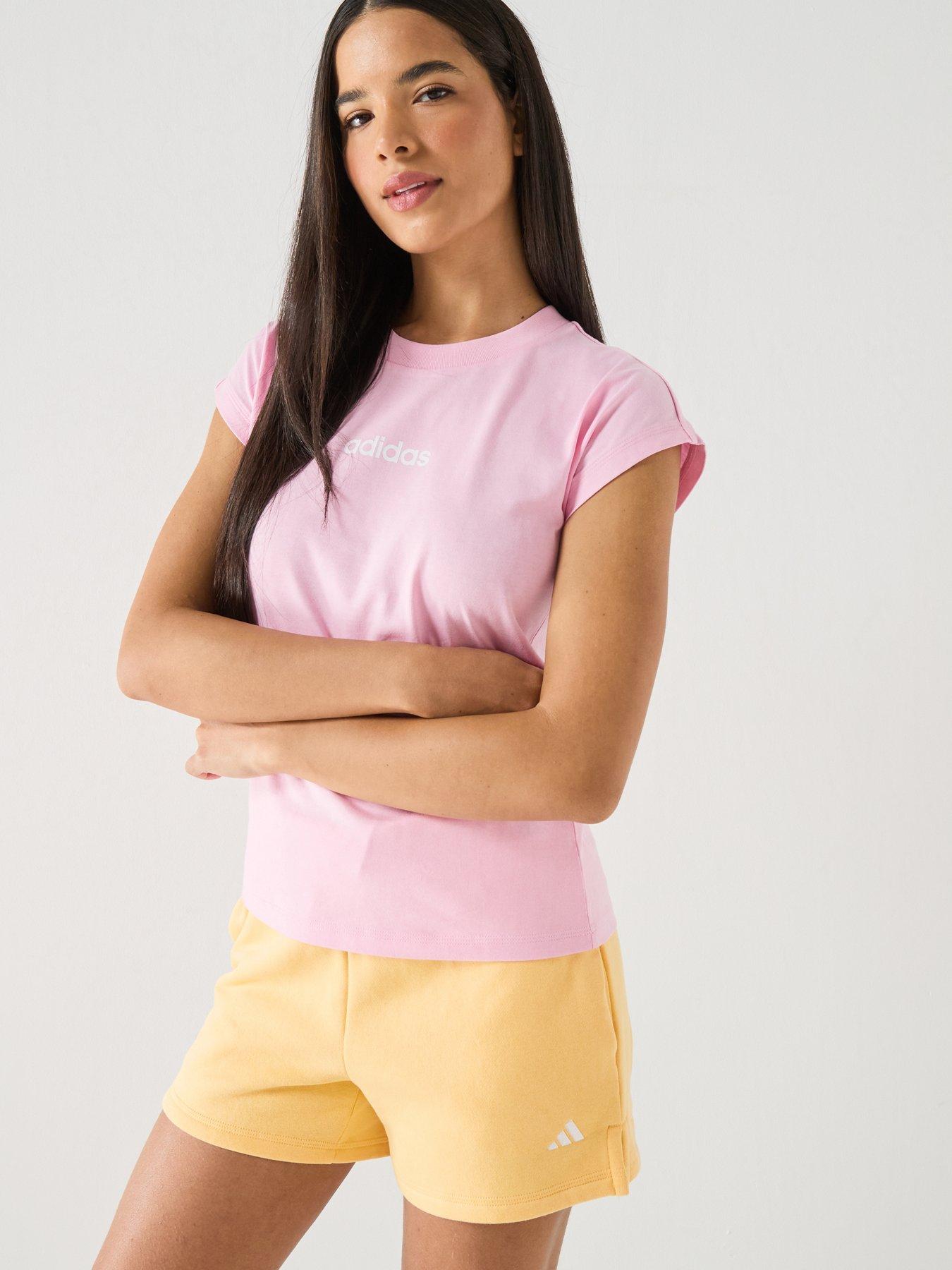 Image 6 of 6 of adidas Sportswear Women's Essentials Linear Cotton T-Shirt - Pink