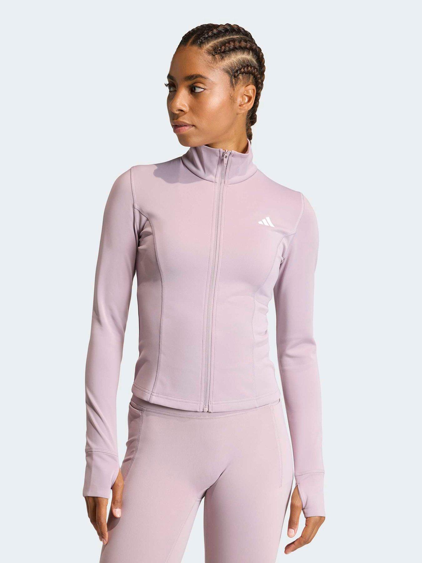 adidas Women's Training Workout Essentils Jacket- Preloved-Fig