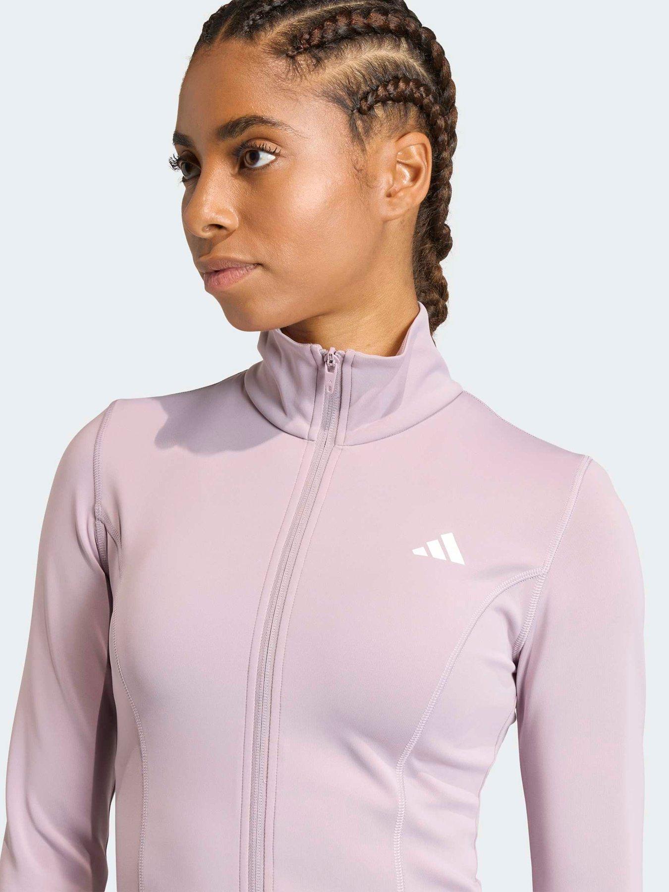 Image 4 of 5 of adidas Women's Training Workout Essentils Jacket- Preloved-Fig