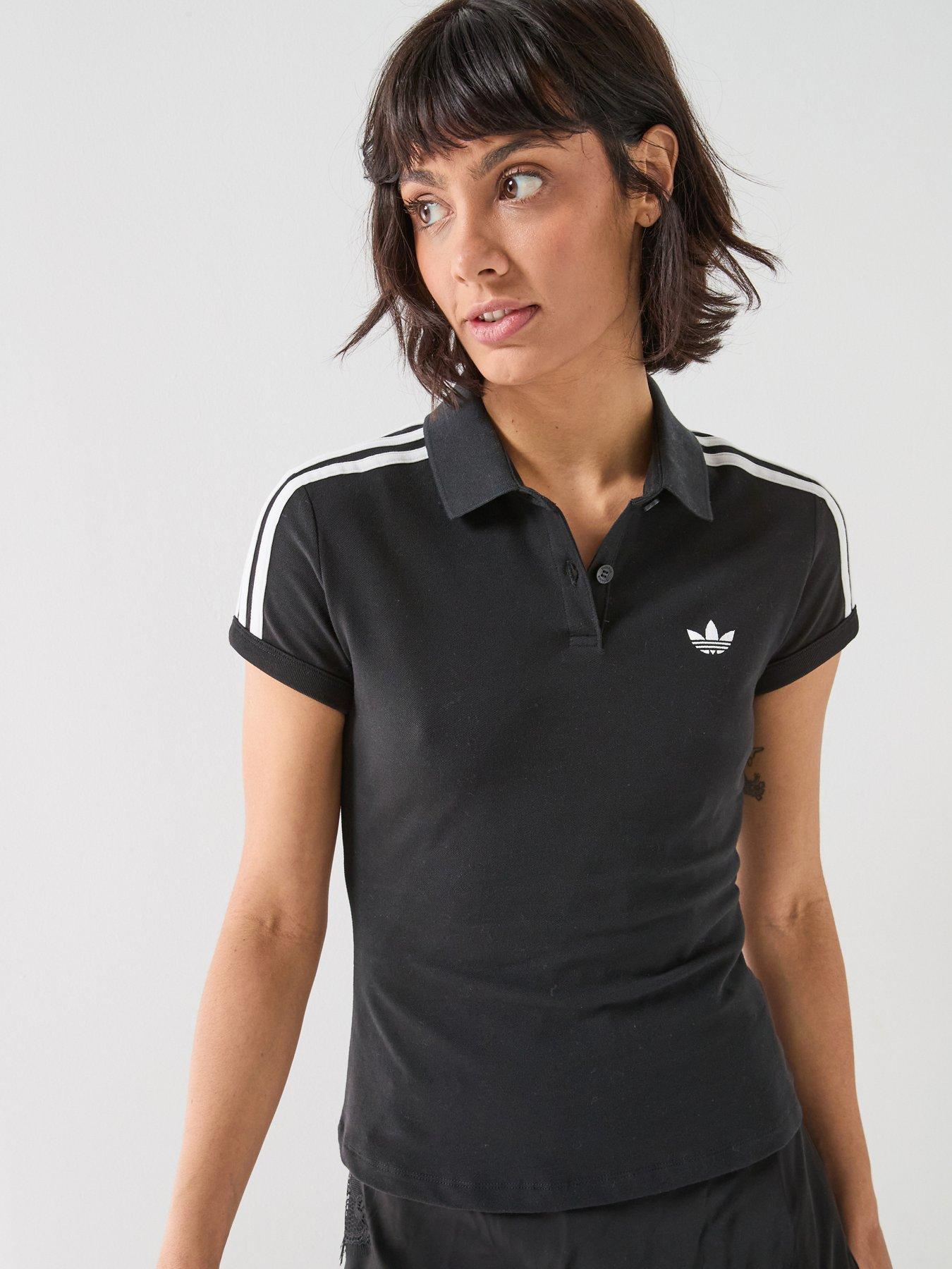 adidas Originals Women's 3 Stripe Polo - Black
