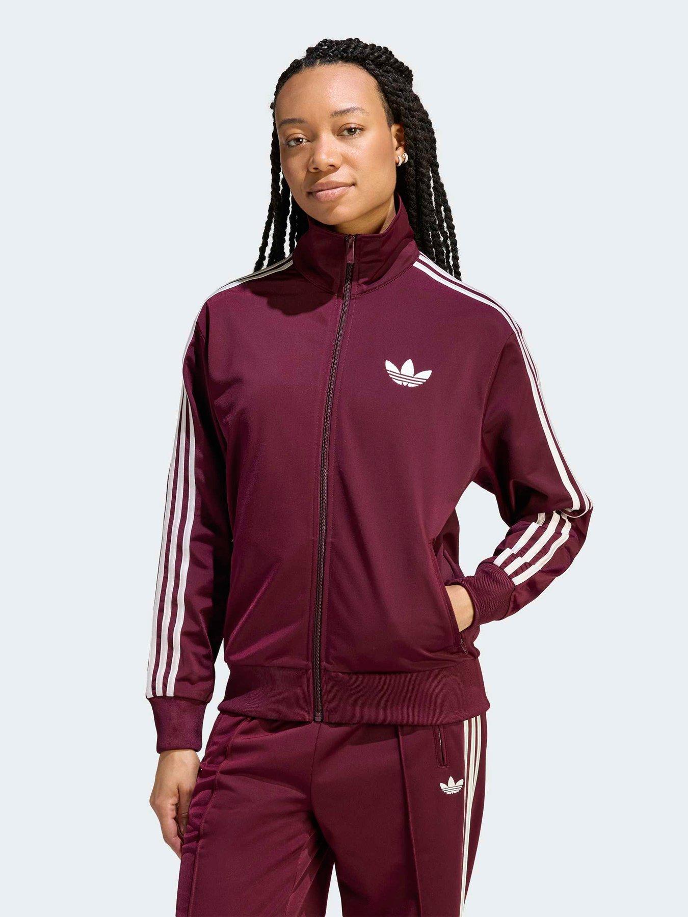 adidas Originals Women's Firebird Track Top, Burgundy, Size Xs, Women