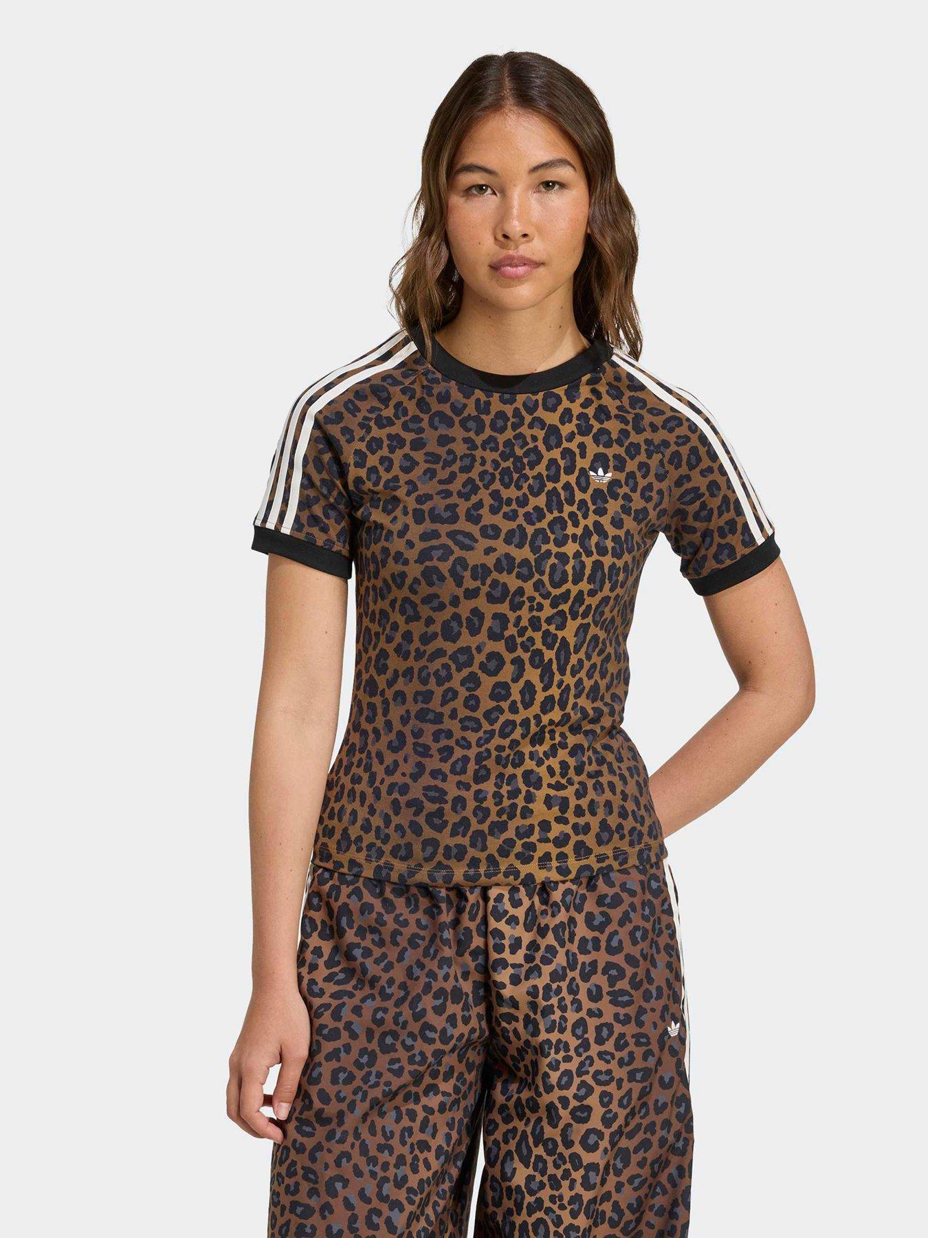 Adidas Originals Women'S Leopard Cali T-Shrit - Brown