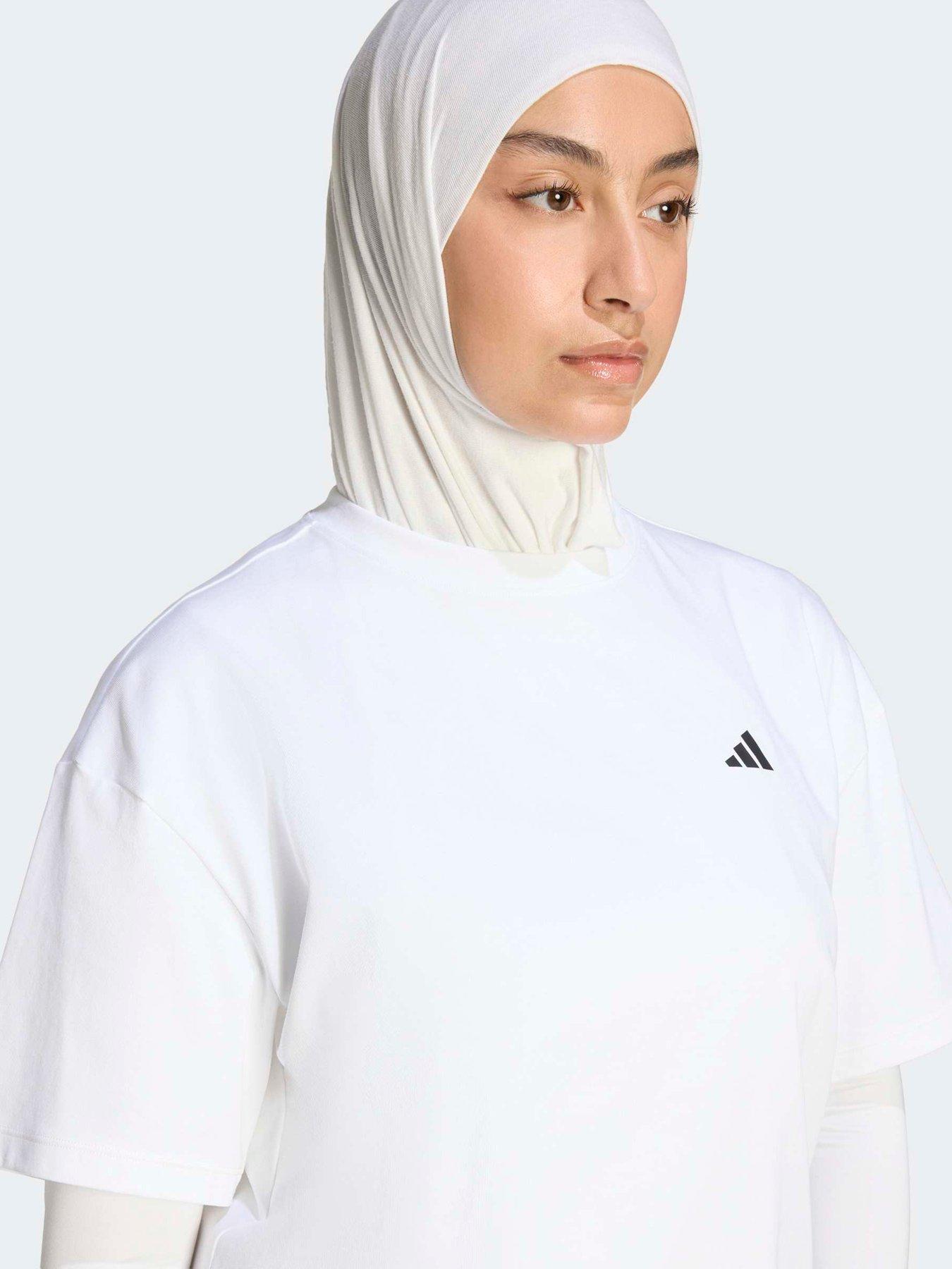 Image 4 of 5 of adidas Women's Training Power Essentials T-Shirt - White