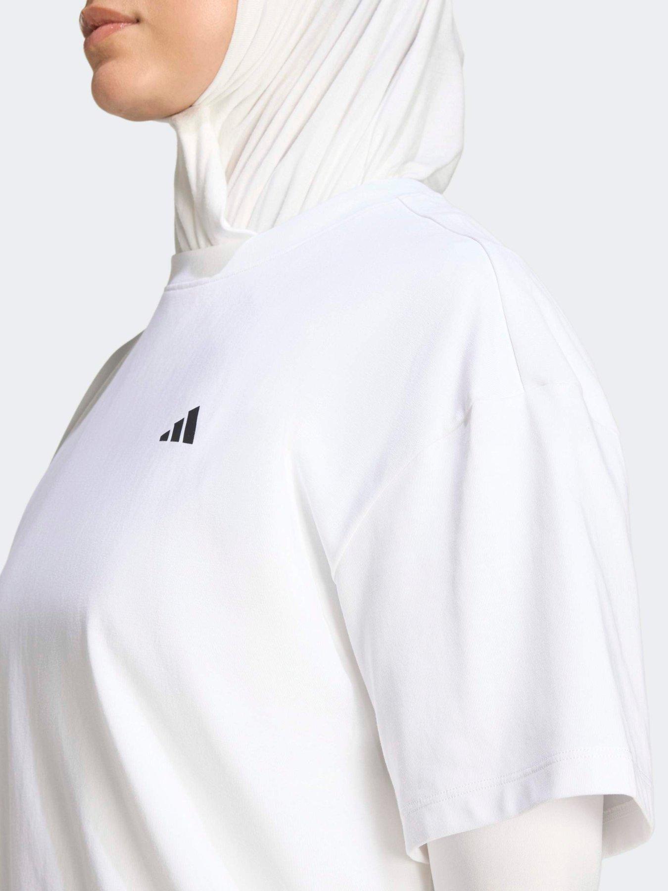 Image 5 of 5 of adidas Women's Training Power Essentials T-Shirt - White