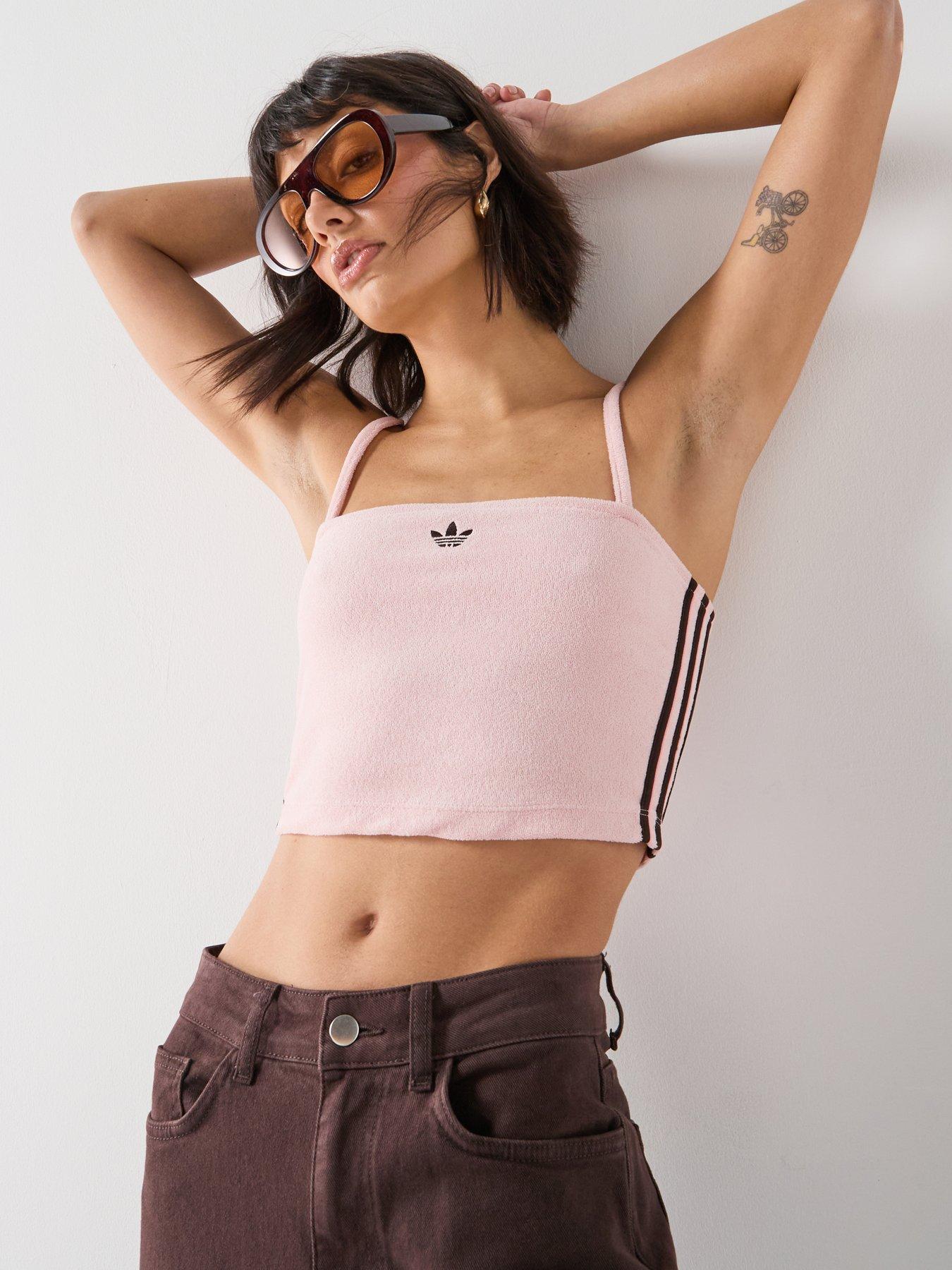 adidas Originals Women's Terry Towel Tank Top, Sandy Pink, Size Xs, Women