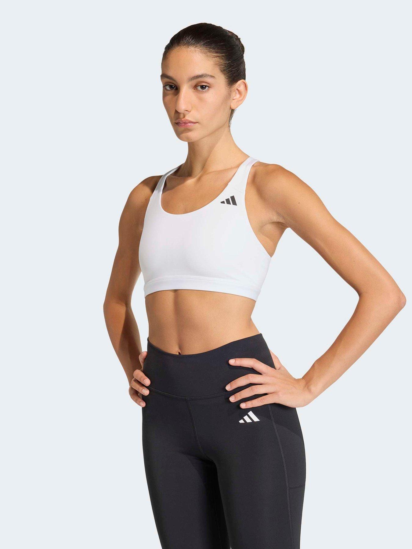 adidas Women's Training Workout Essentials Medium Support Bra - White