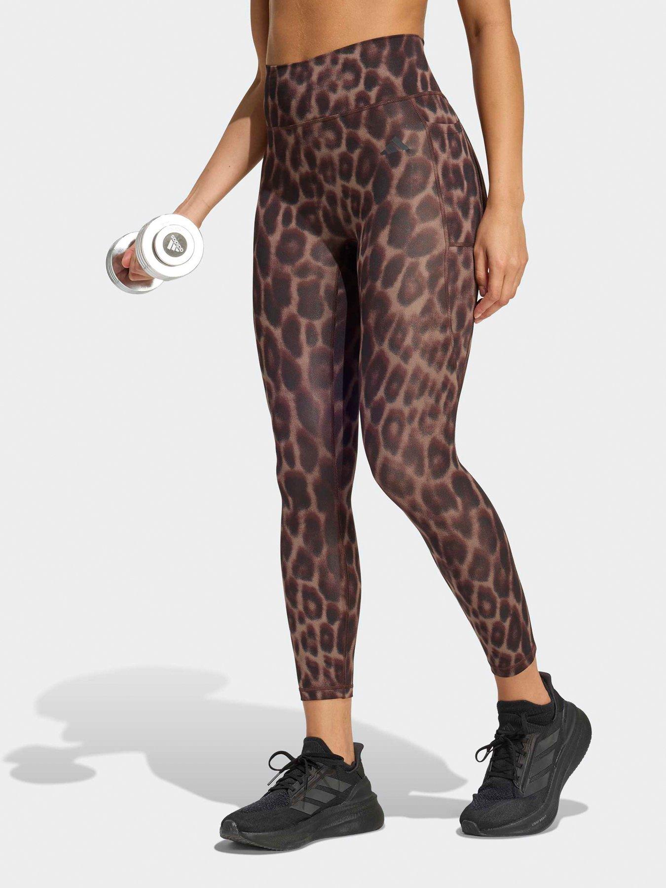 adidas Women's Training Workout Essentials Plus 7/8 Tights, Brown, Size L, Women