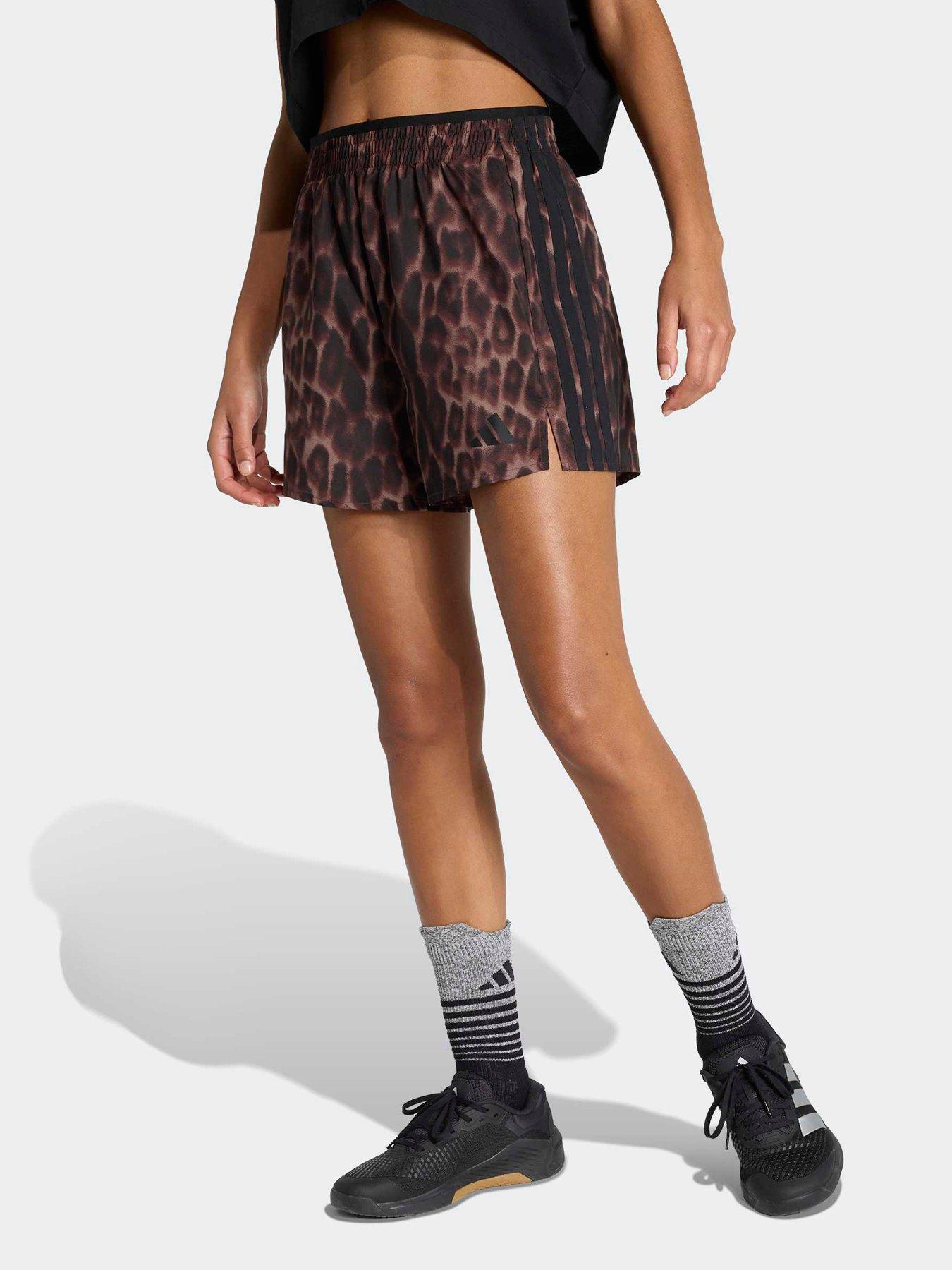 Image 1 of 6 of adidas Women's Training Workout Essentials Plus Shorts - Brown