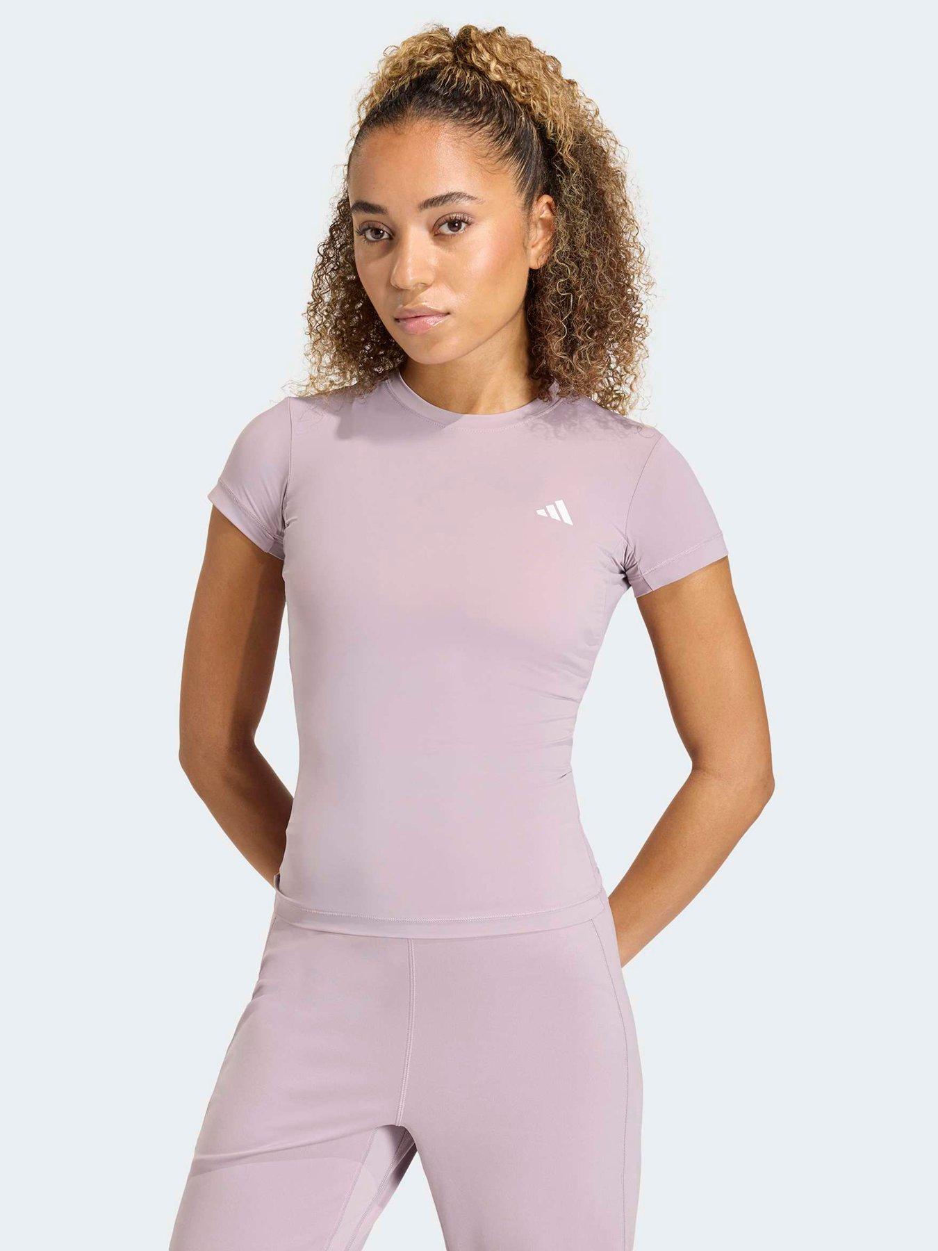 adidas Womens Training Workout Essentials T-Shirt - Brown