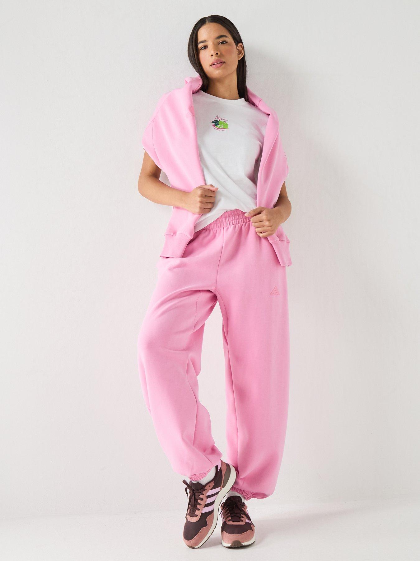Image 3 of 6 of adidas Sportswear Women's Soft Lux Loose Pants - St Tropic Bloom