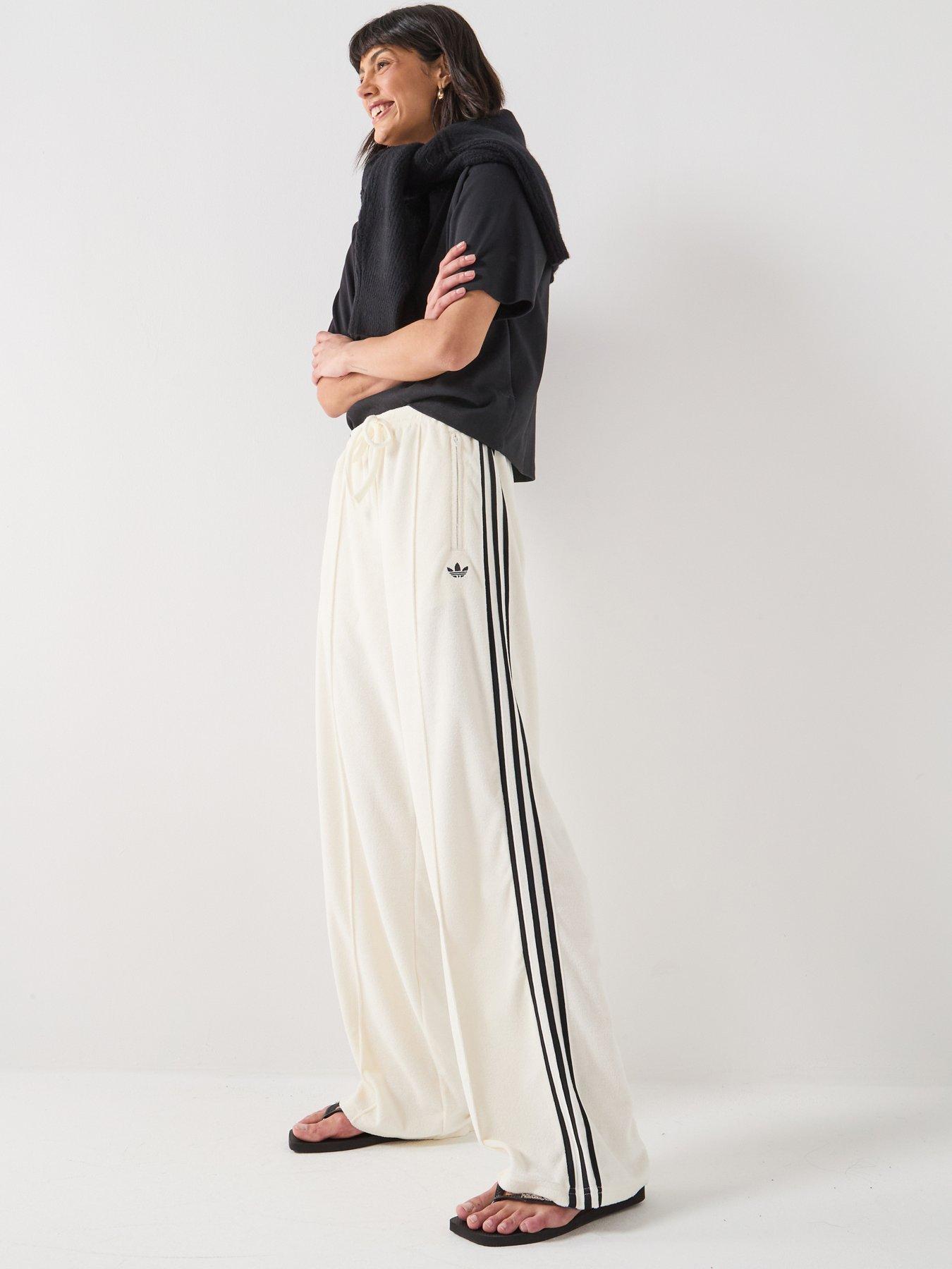 adidas Originals Women's Terry Towel Firebird Pants, Owhite, Size Xs, Women