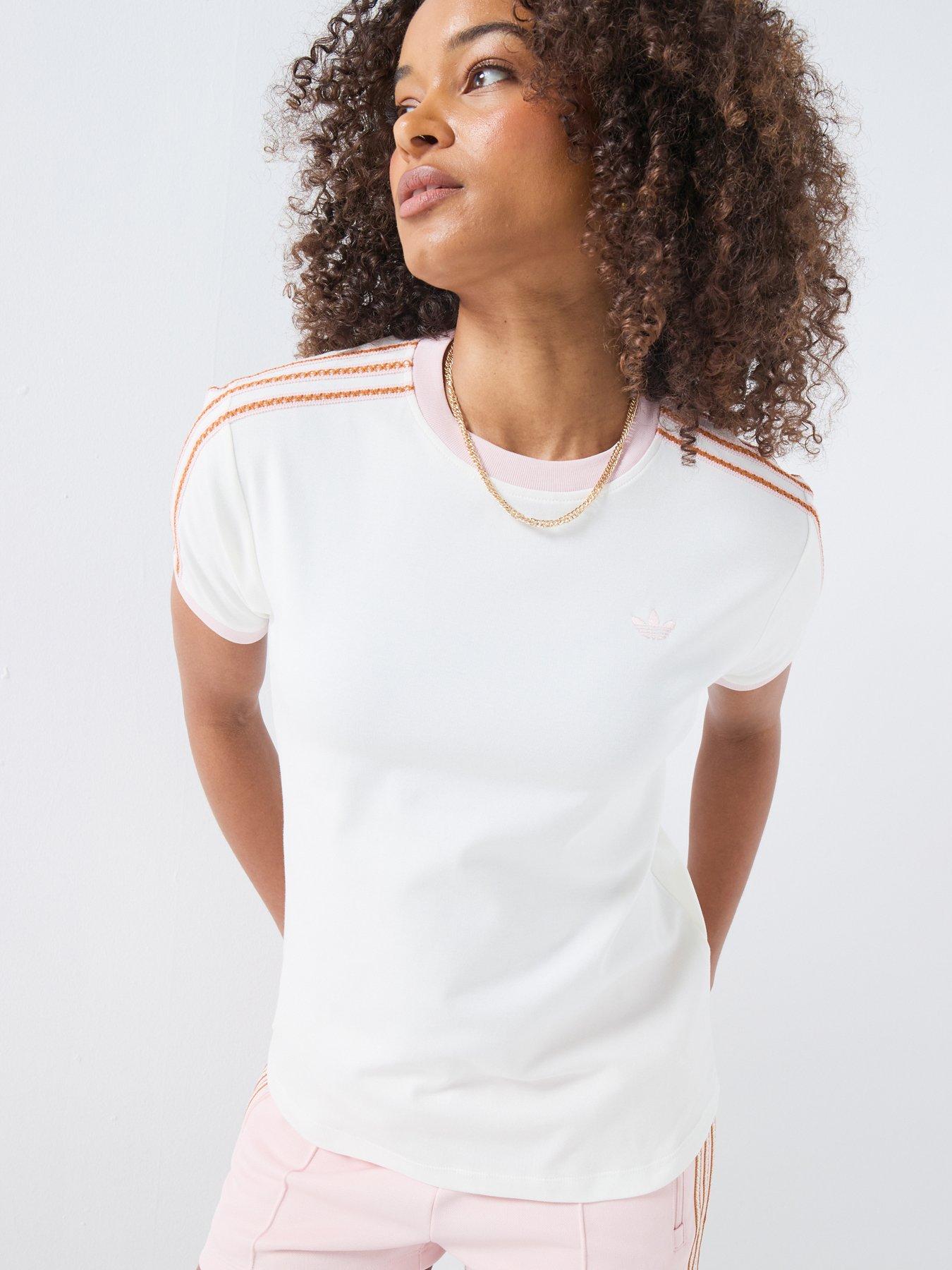 adidas Originals Women's 3 Striped Tee - White