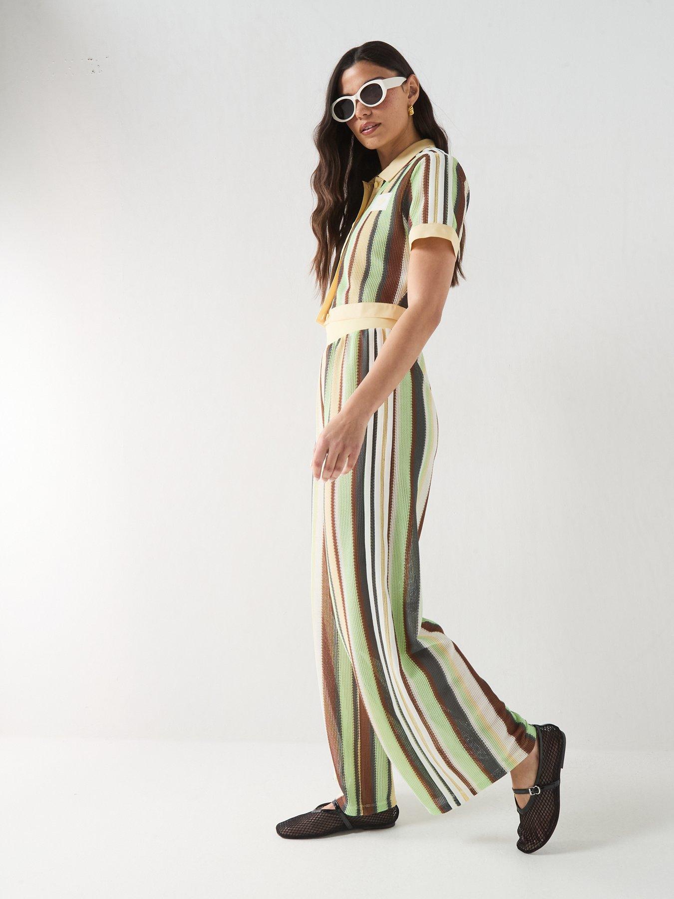 Image 3 of 6 of adidas Originals Women's Knit Fire Bird Track Pants - Yellow