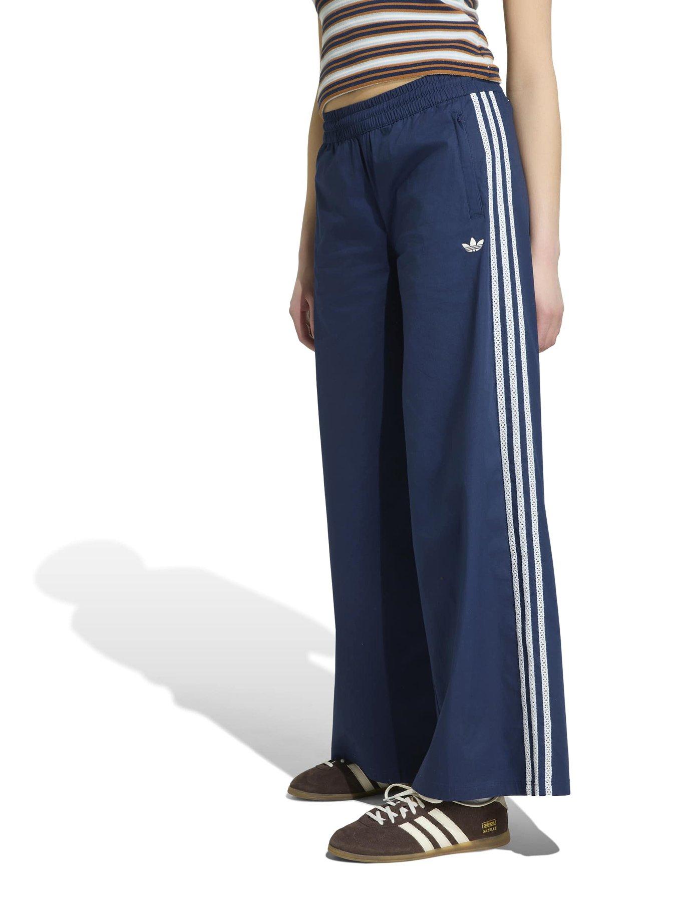 adidas Originals Women's Wide Leg Pants, Night Indigo, Size Xs, Women