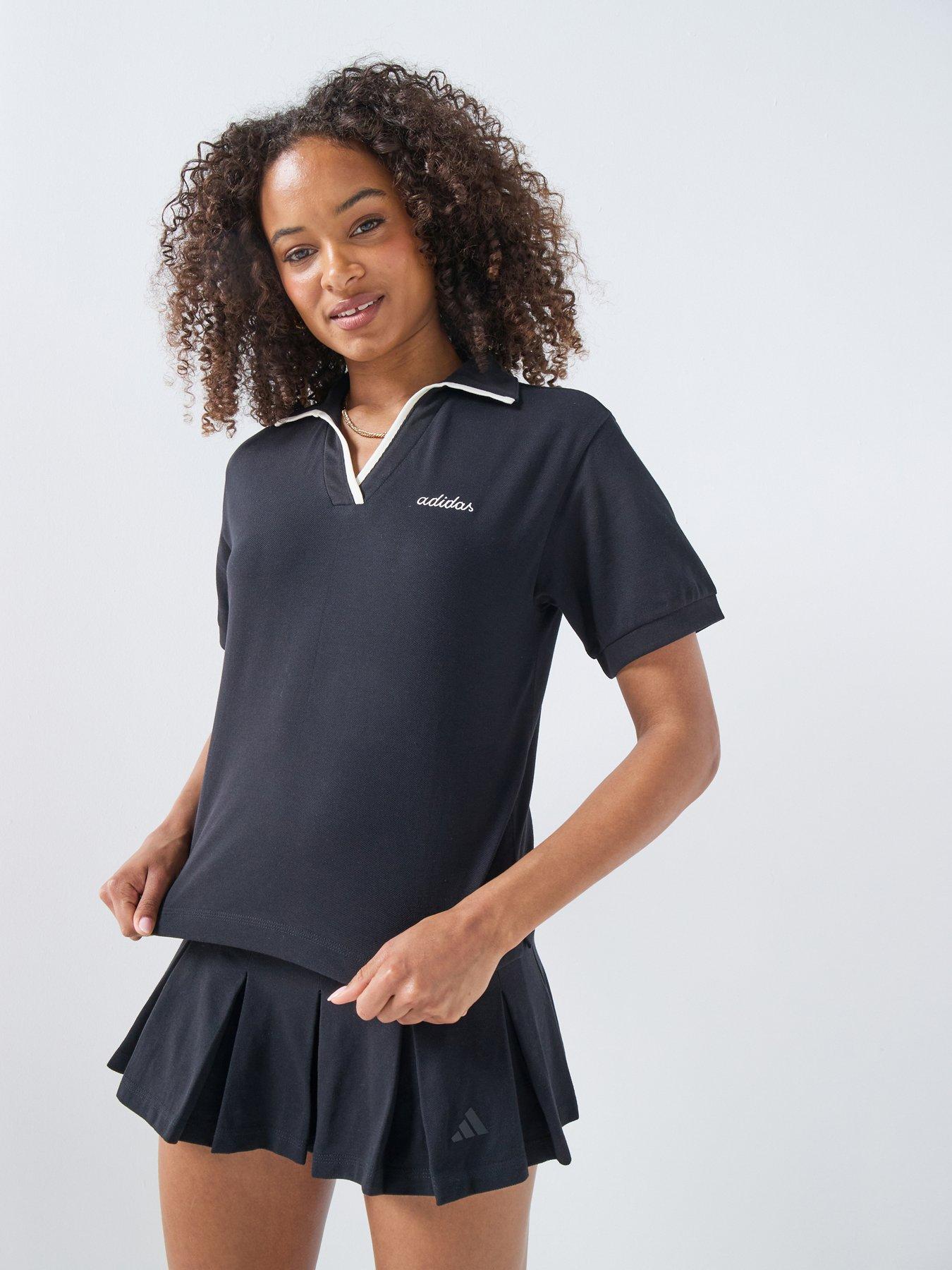 adidas Sportswear Seasonal Essentials Colourpop Polo T-Shirt  - Black