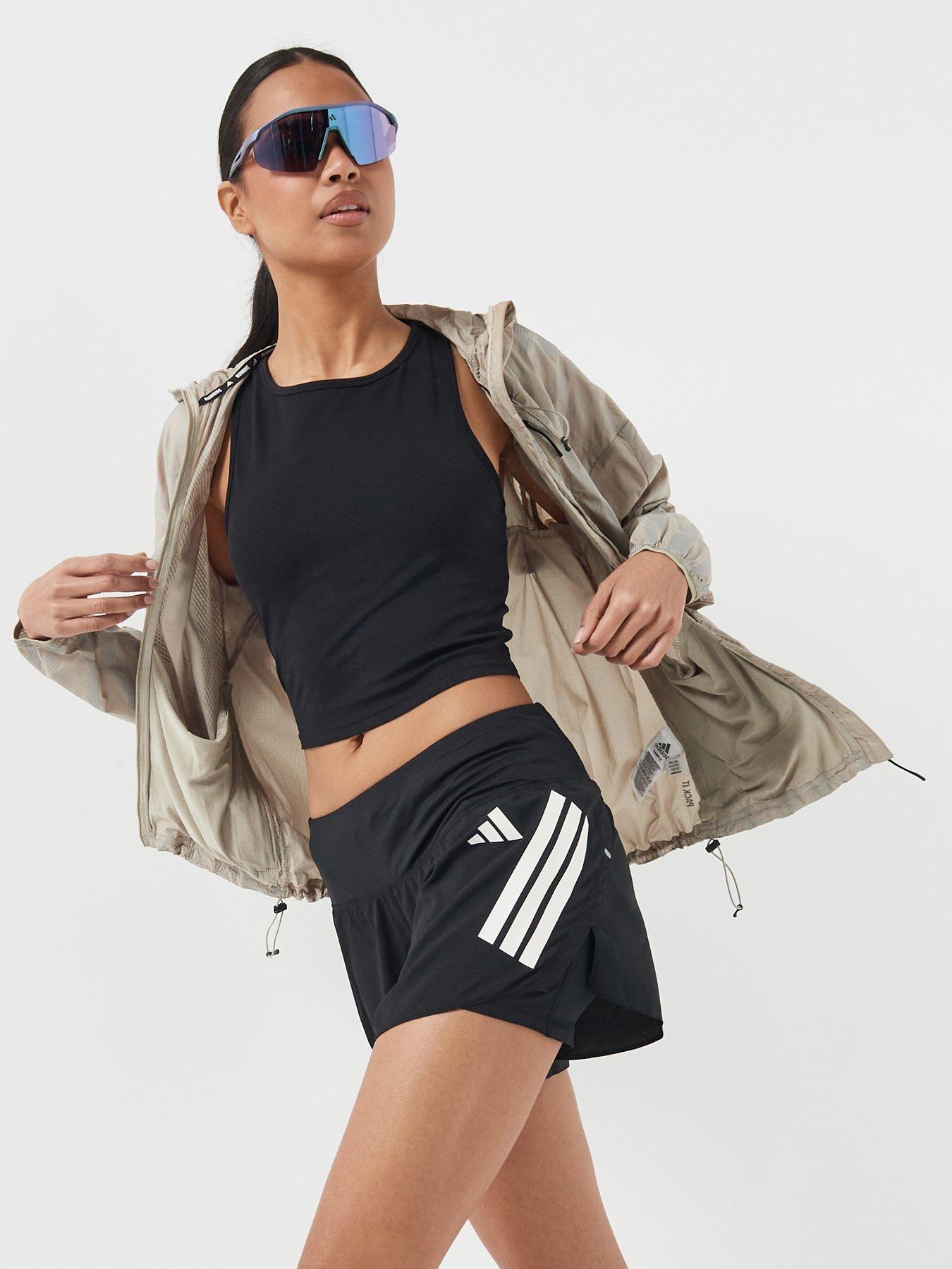 adidas Women's Running Adi365 Iconic Stripes 2in1 Shorts - Black