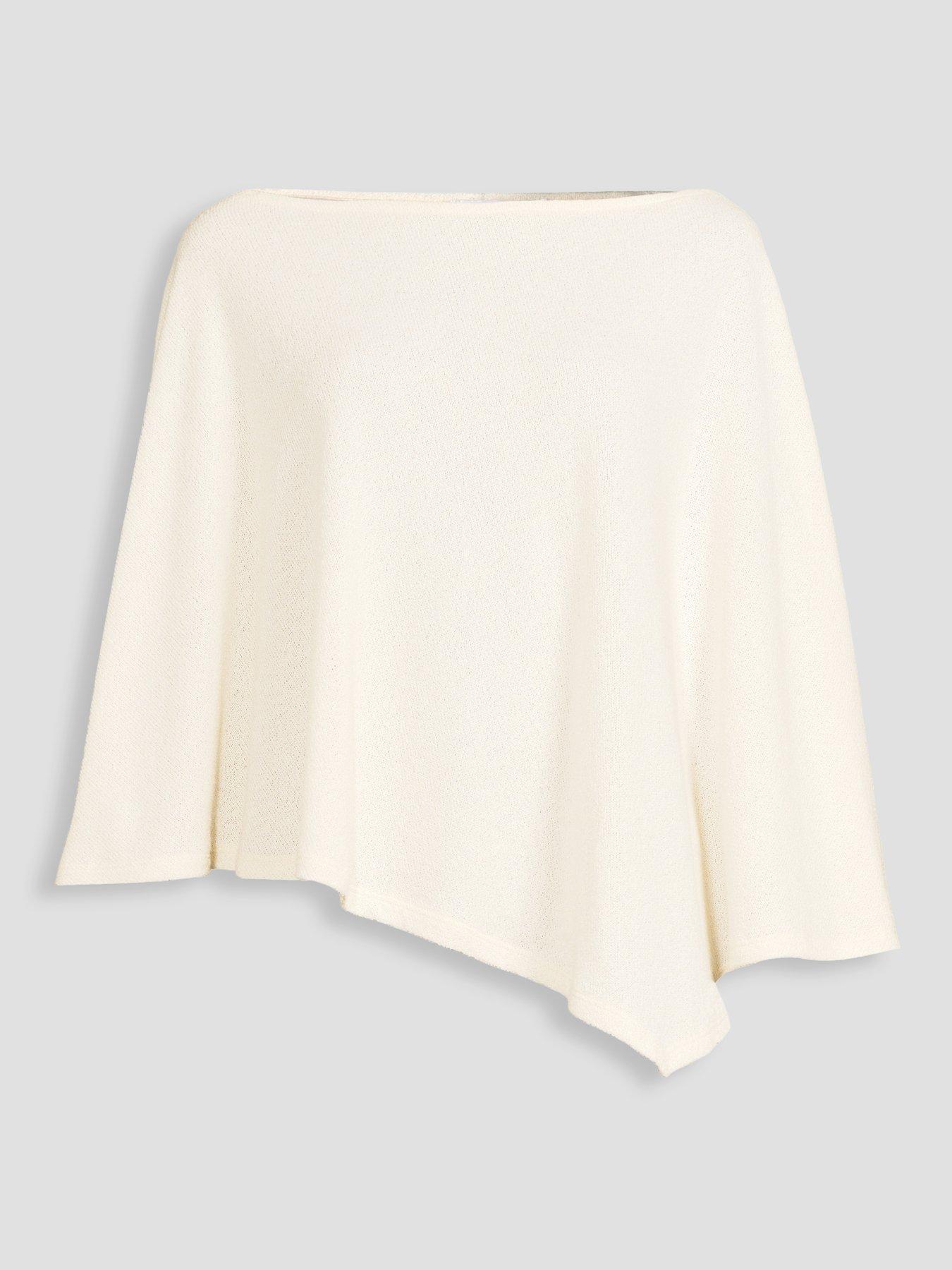 Image 4 of 4 of The Very Collection Textured Loose Fit Cape - Cream