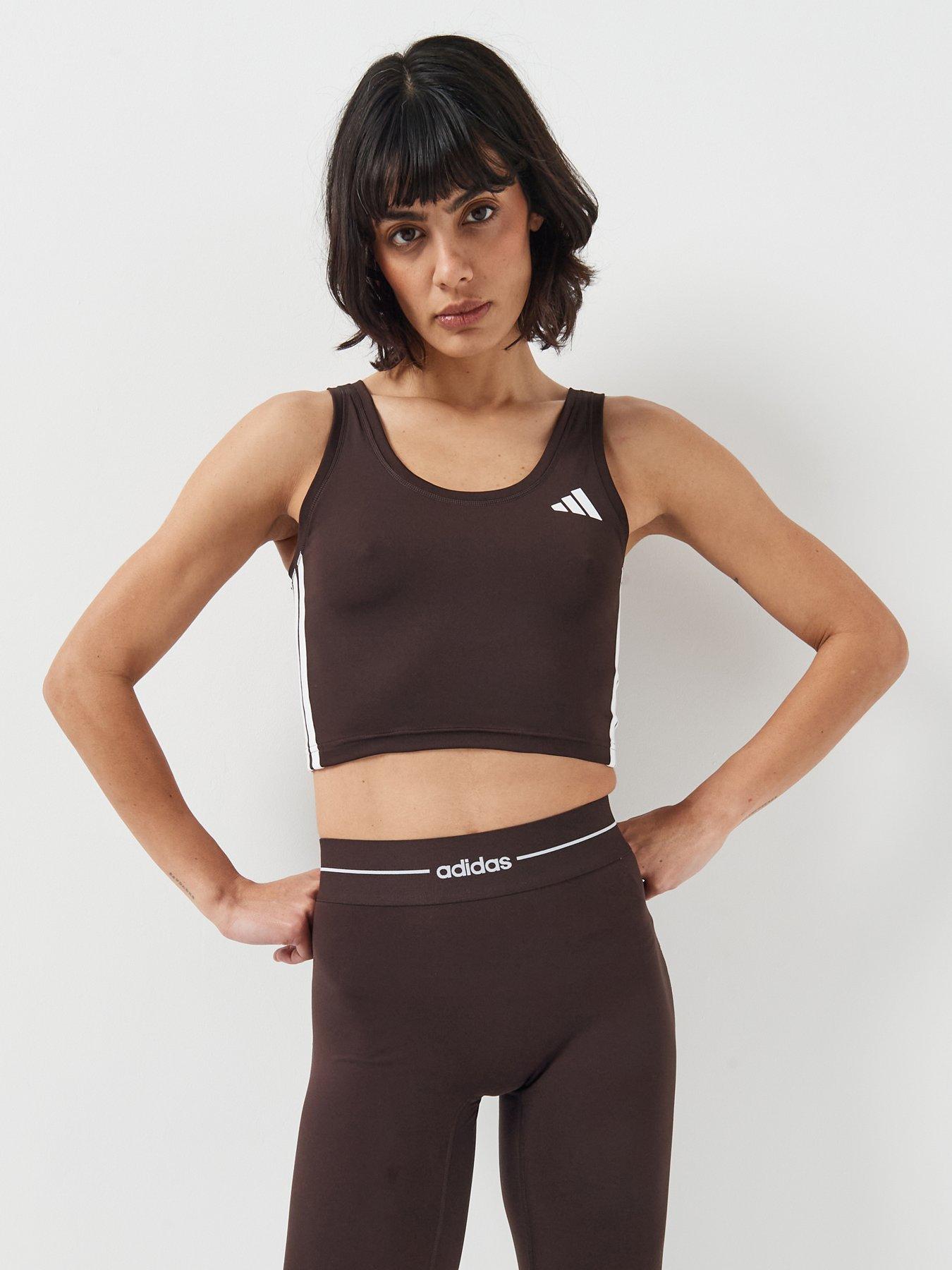 Adidas Women'S Training Workout Essentials Tank - Brown