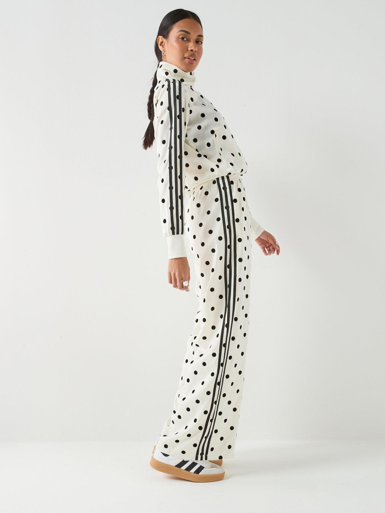 Image 6 of 6 of adidas Originals Women's Polka Dot&nbsp;Fire Bird Track Top - White