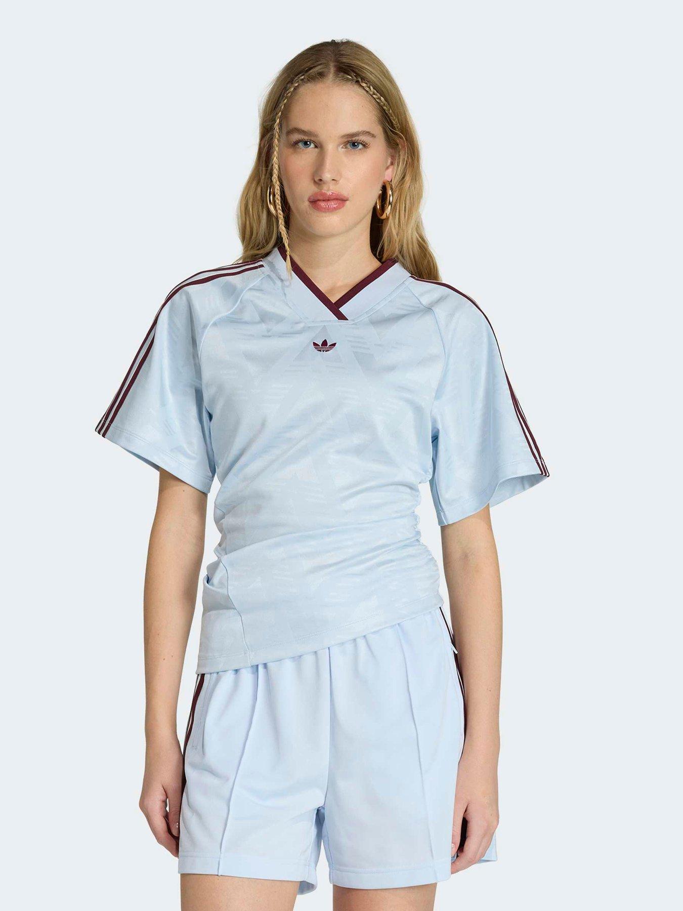 Adidas Originals Women'S Ruched Football Jersey - Blue