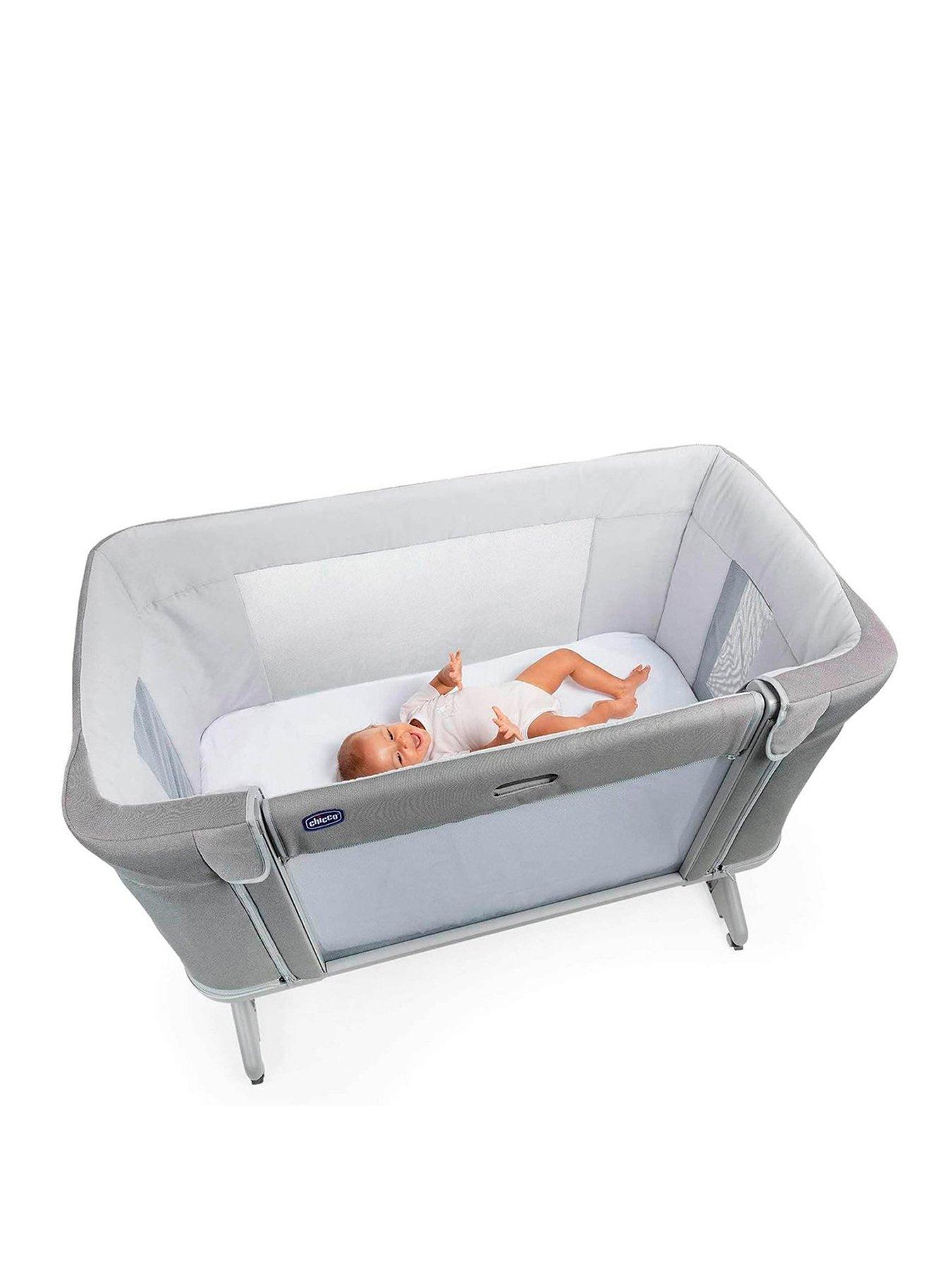 Image 2 of 7 of Chicco Next2Me Forever Bedside Crib with Adjustable Heights, Ash Grey