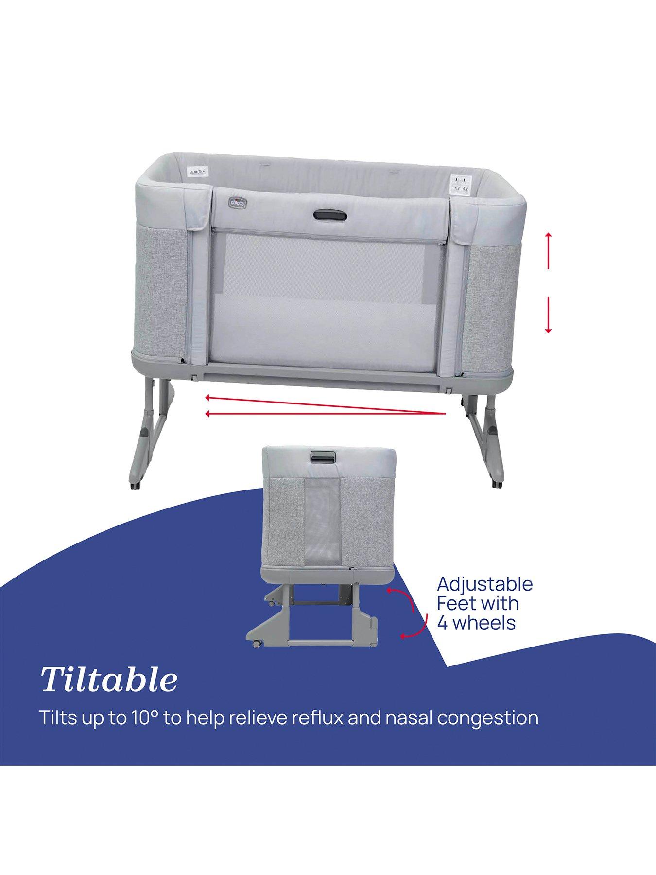 Image 4 of 7 of Chicco Next2Me Forever Bedside Crib with Adjustable Heights, Ash Grey