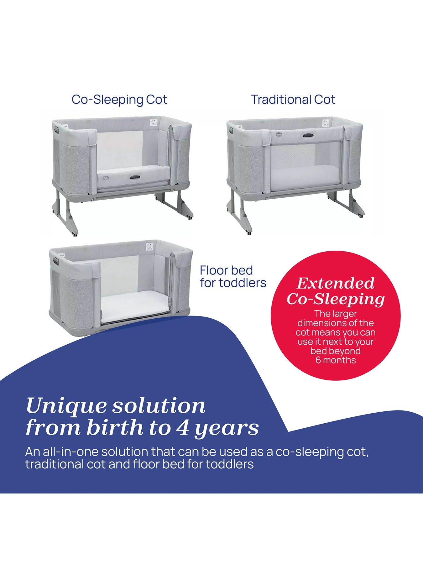 Image 5 of 7 of Chicco Next2Me Forever Bedside Crib with Adjustable Heights, Ash Grey