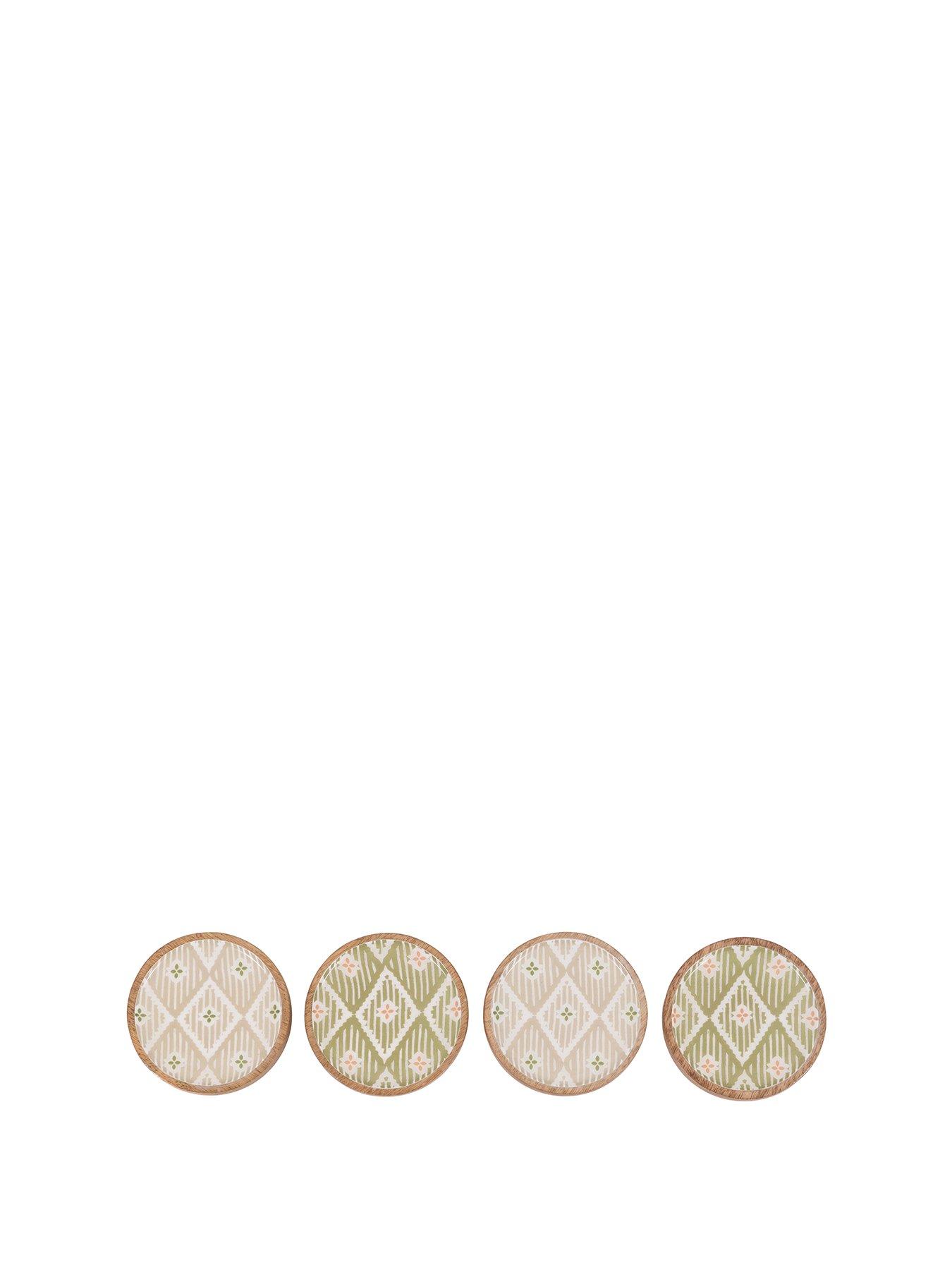 Image 1 of 1 of Gallery Direct Set Of 4 Mango Wood Coaster