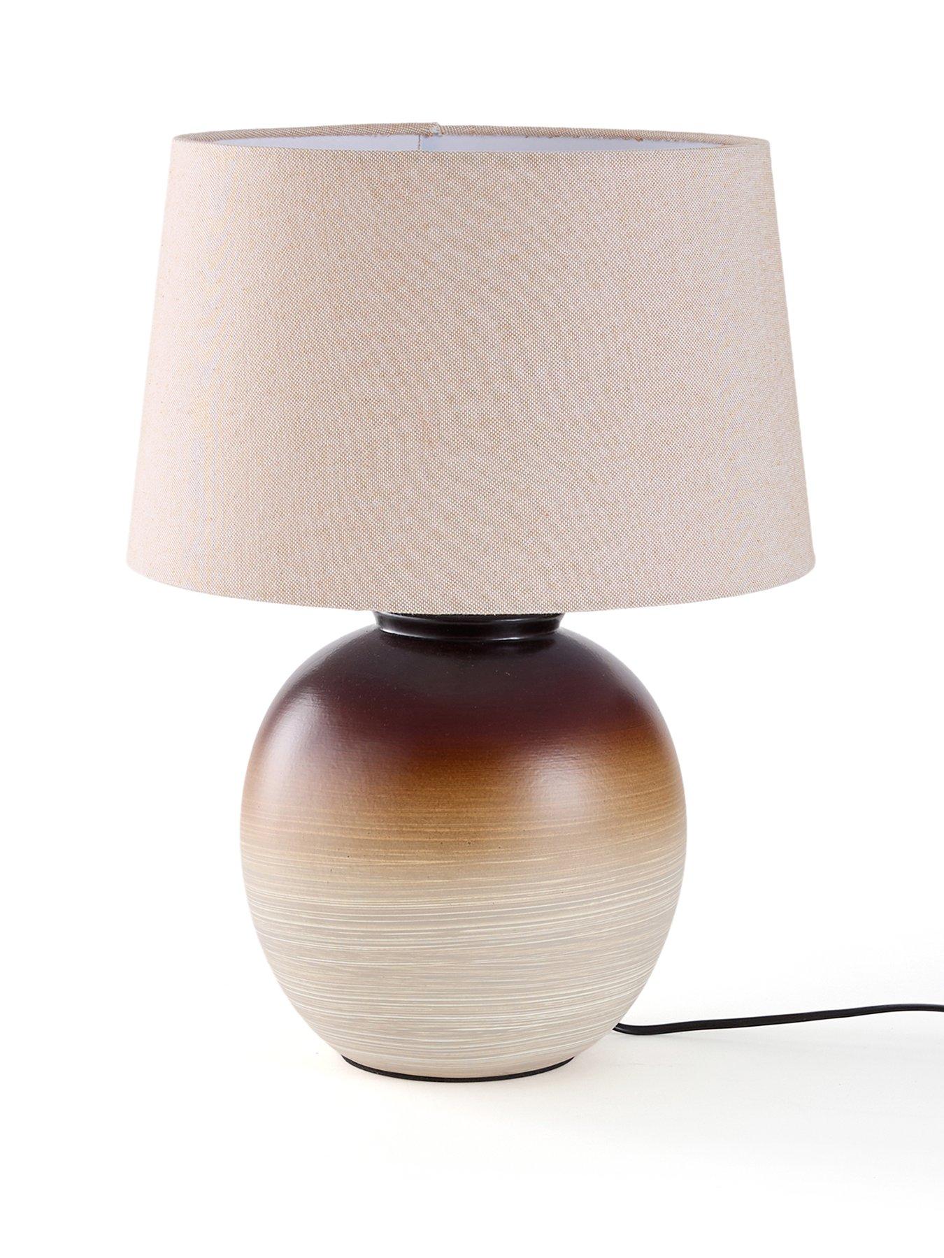 Image 2 of 7 of The Very Collection Brown Swirl Table Lamp