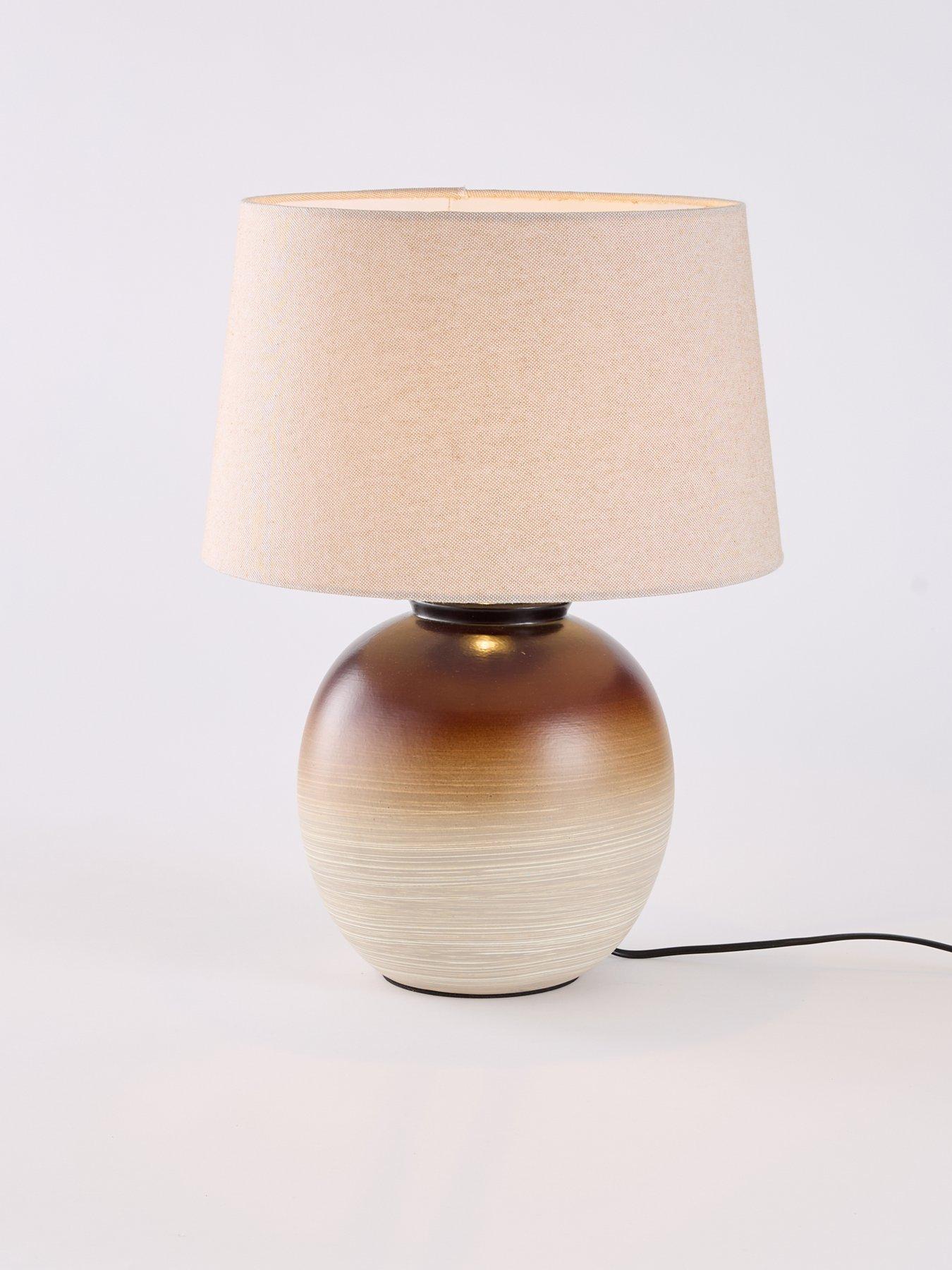 Image 3 of 7 of The Very Collection Brown Swirl Table Lamp