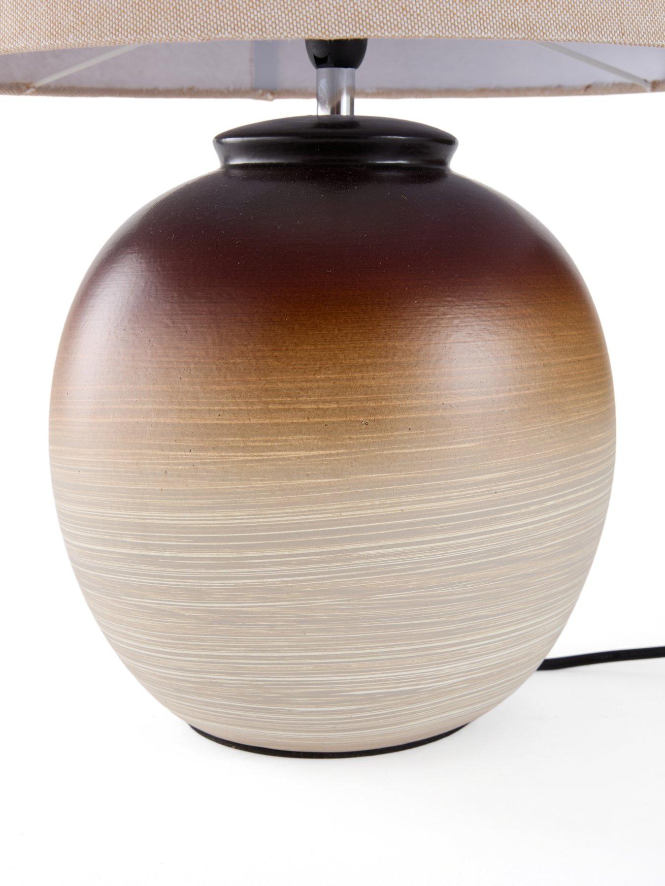 Image 4 of 7 of The Very Collection Brown Swirl Table Lamp