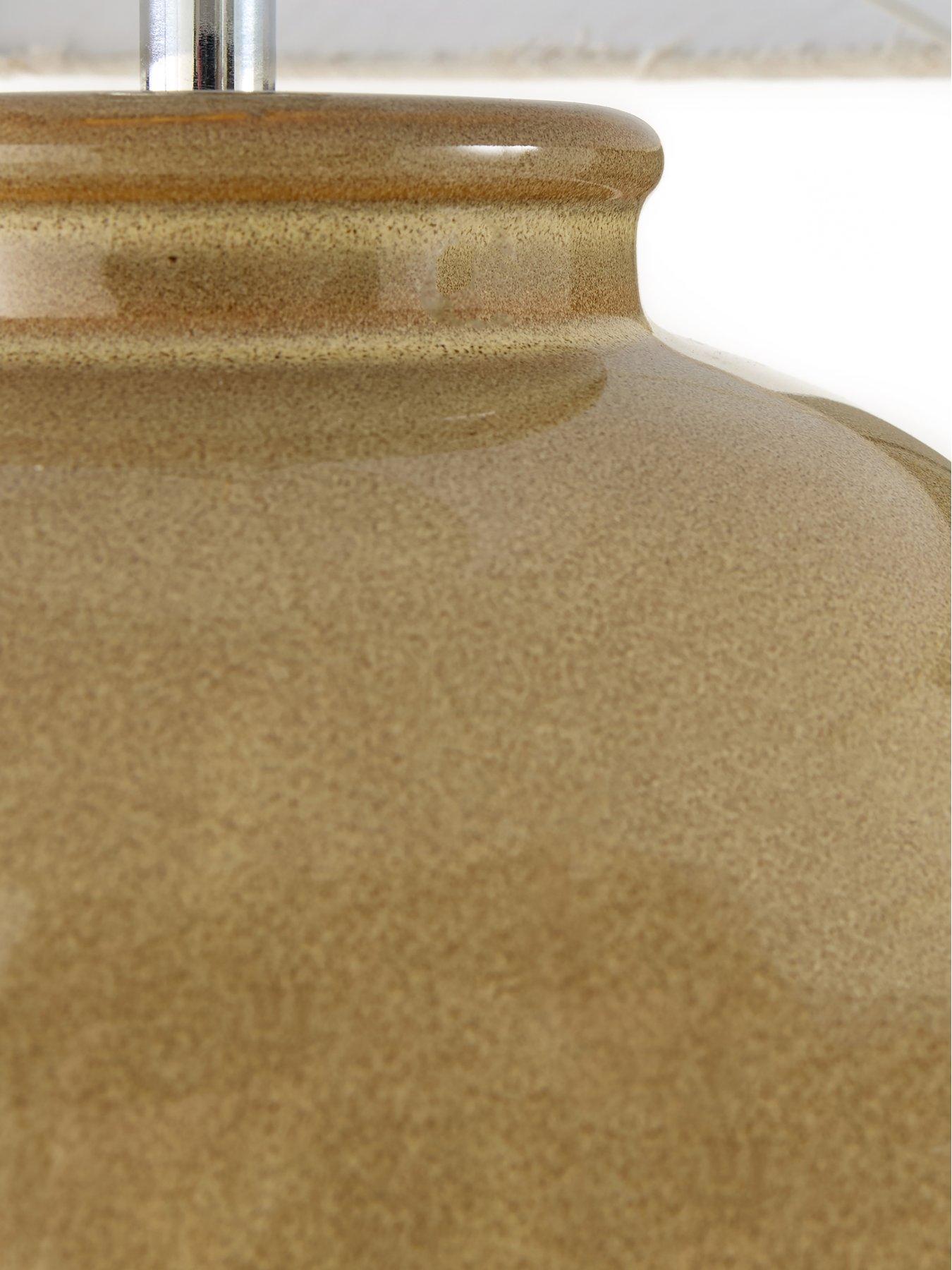 Image 4 of 8 of The Very Collection Reactive Ceramic Urn Table Lamp Large - Brown