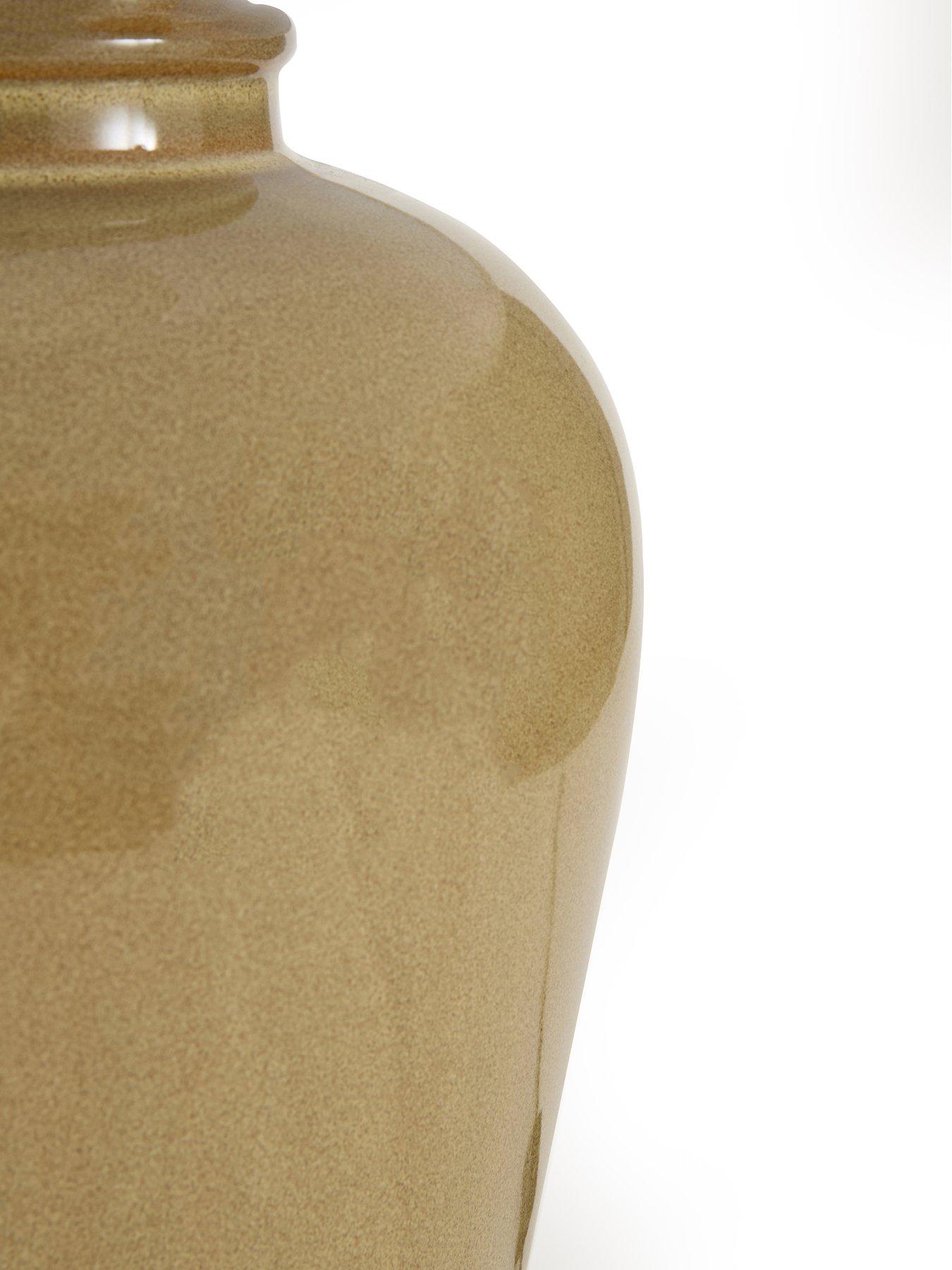 Image 5 of 8 of The Very Collection Reactive Ceramic Urn Table Lamp Large - Brown