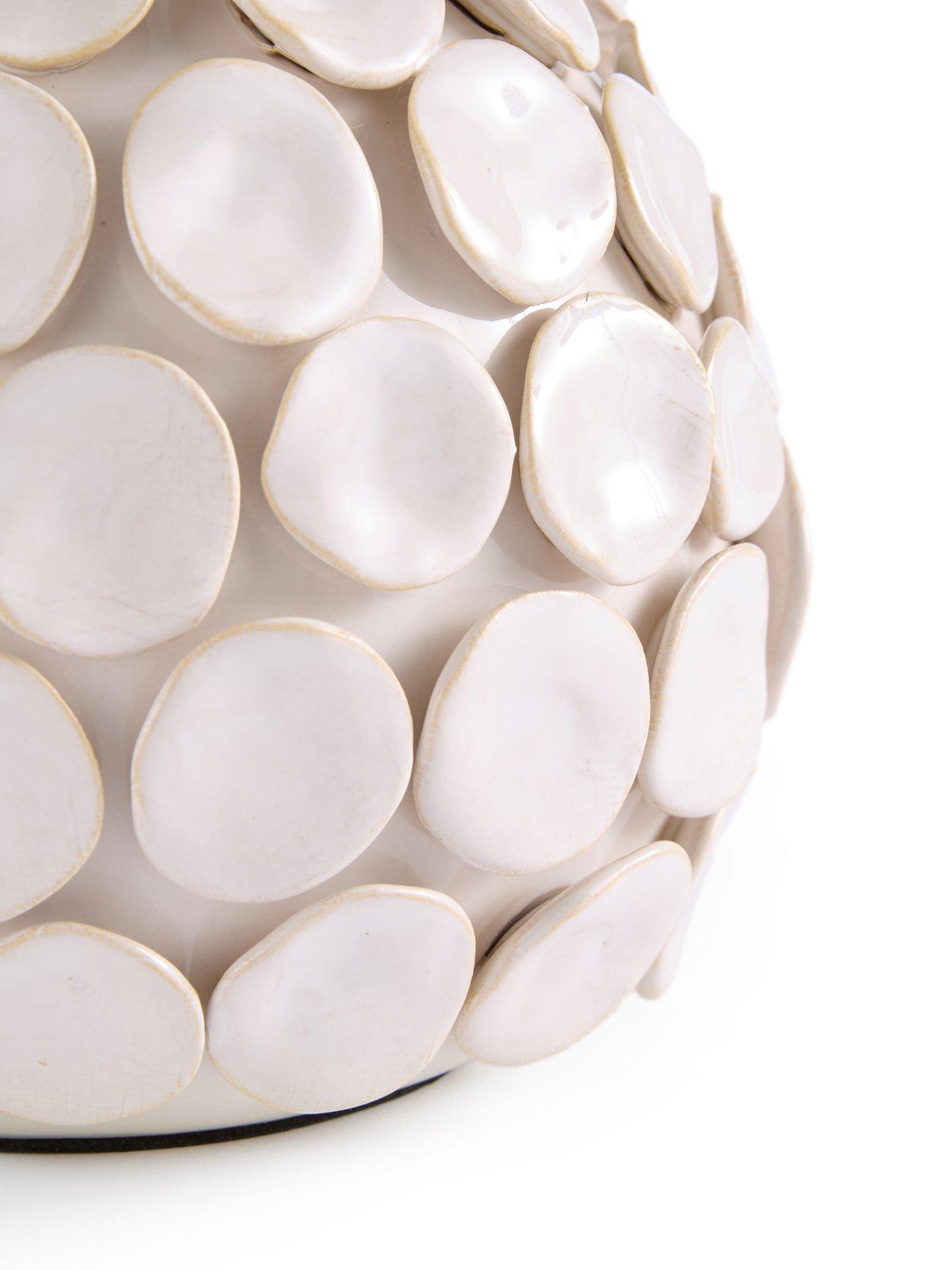 Image 6 of 6 of The Very Collection Ceramic Disc Vase - Cream