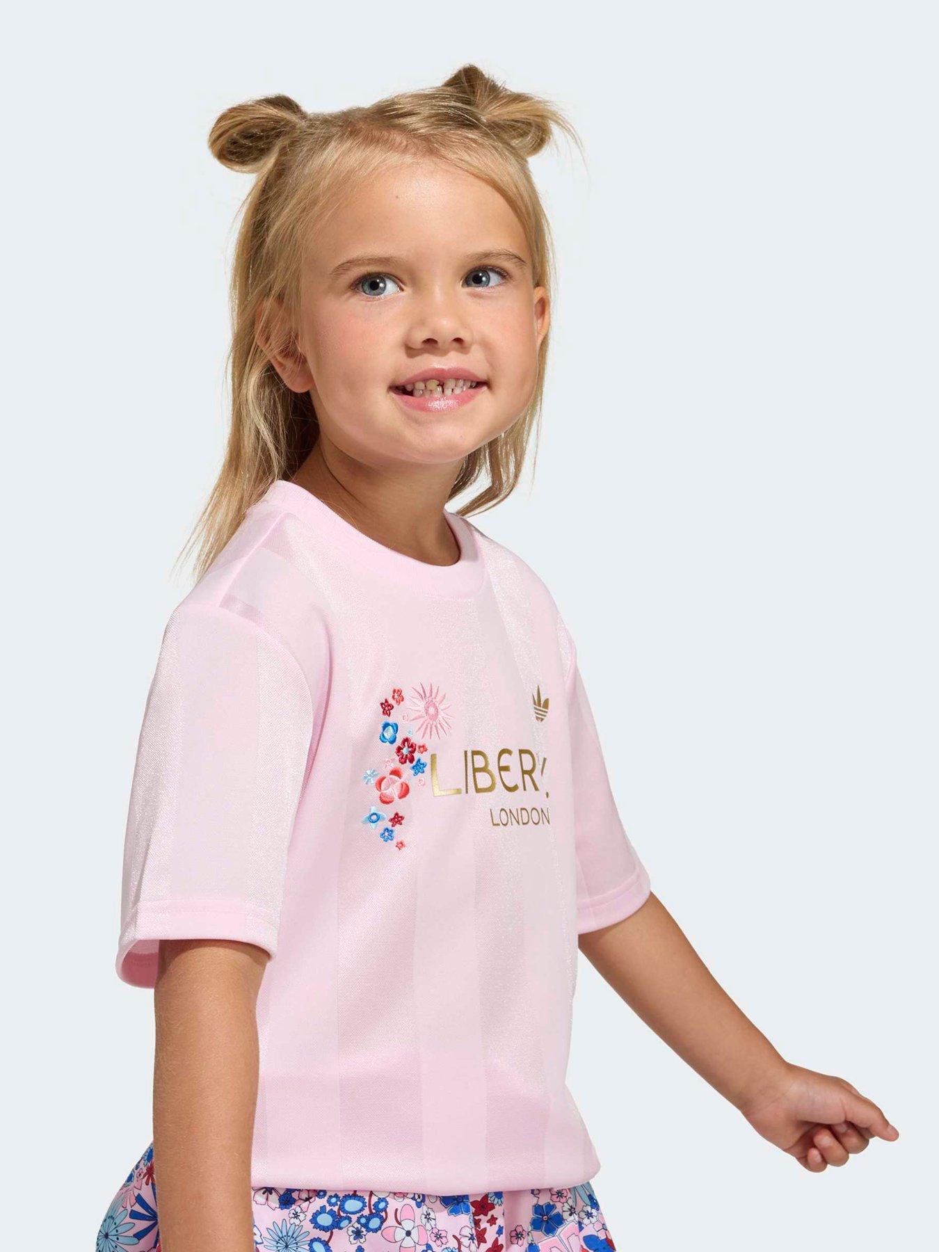 adidas Originals Kids Girl's Adidas Originals X Liberty London Skirt Tee Set - Pink
