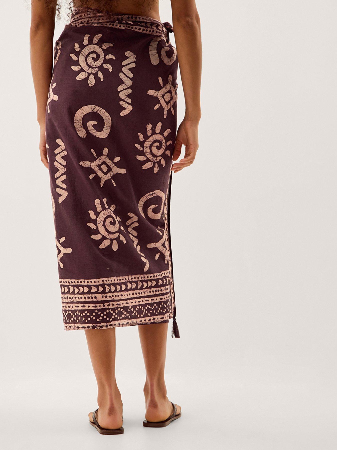Image 2 of 5 of Monsoon Mafalda Batik Sarong - Brown