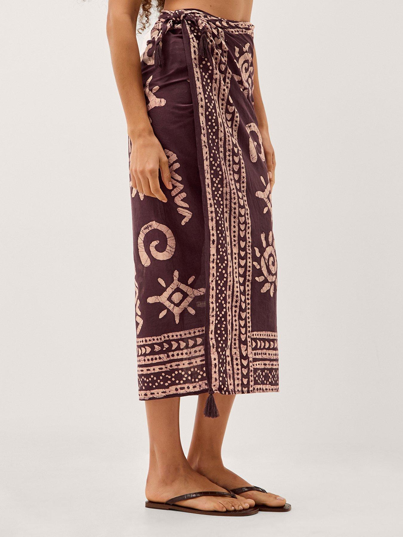 Image 3 of 5 of Monsoon Mafalda Batik Sarong - Brown