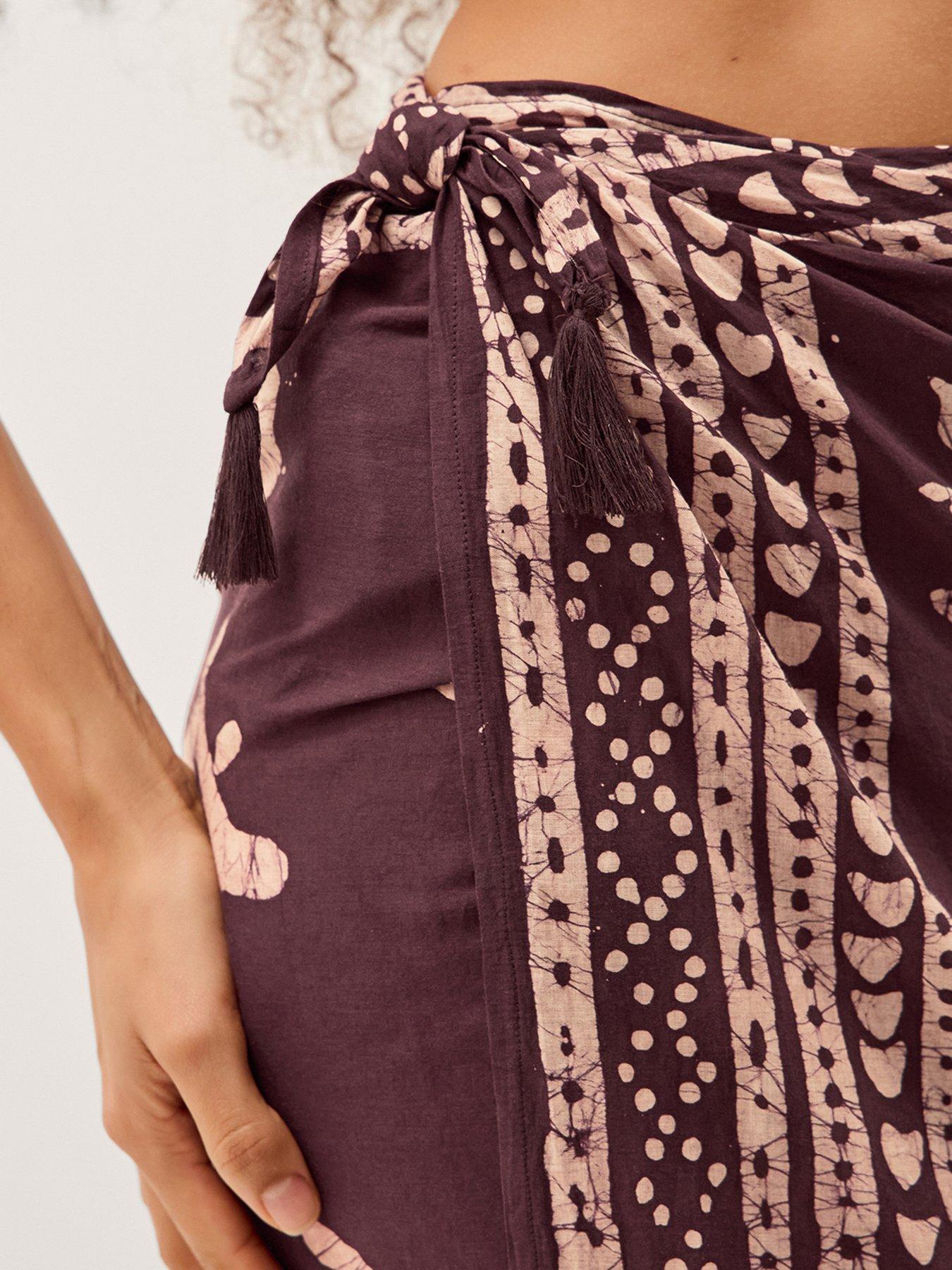 Image 4 of 5 of Monsoon Mafalda Batik Sarong - Brown