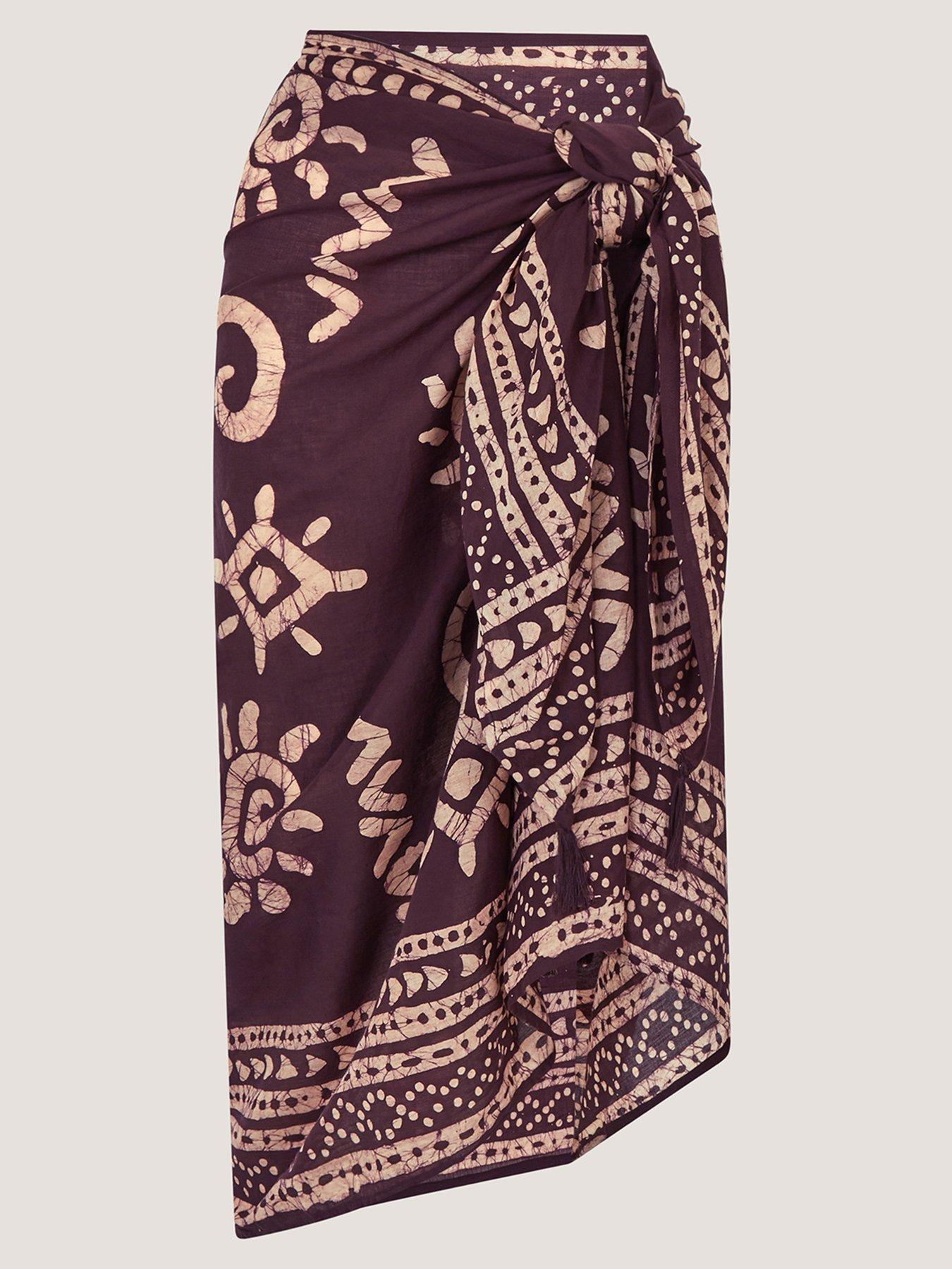 Image 5 of 5 of Monsoon Mafalda Batik Sarong - Brown