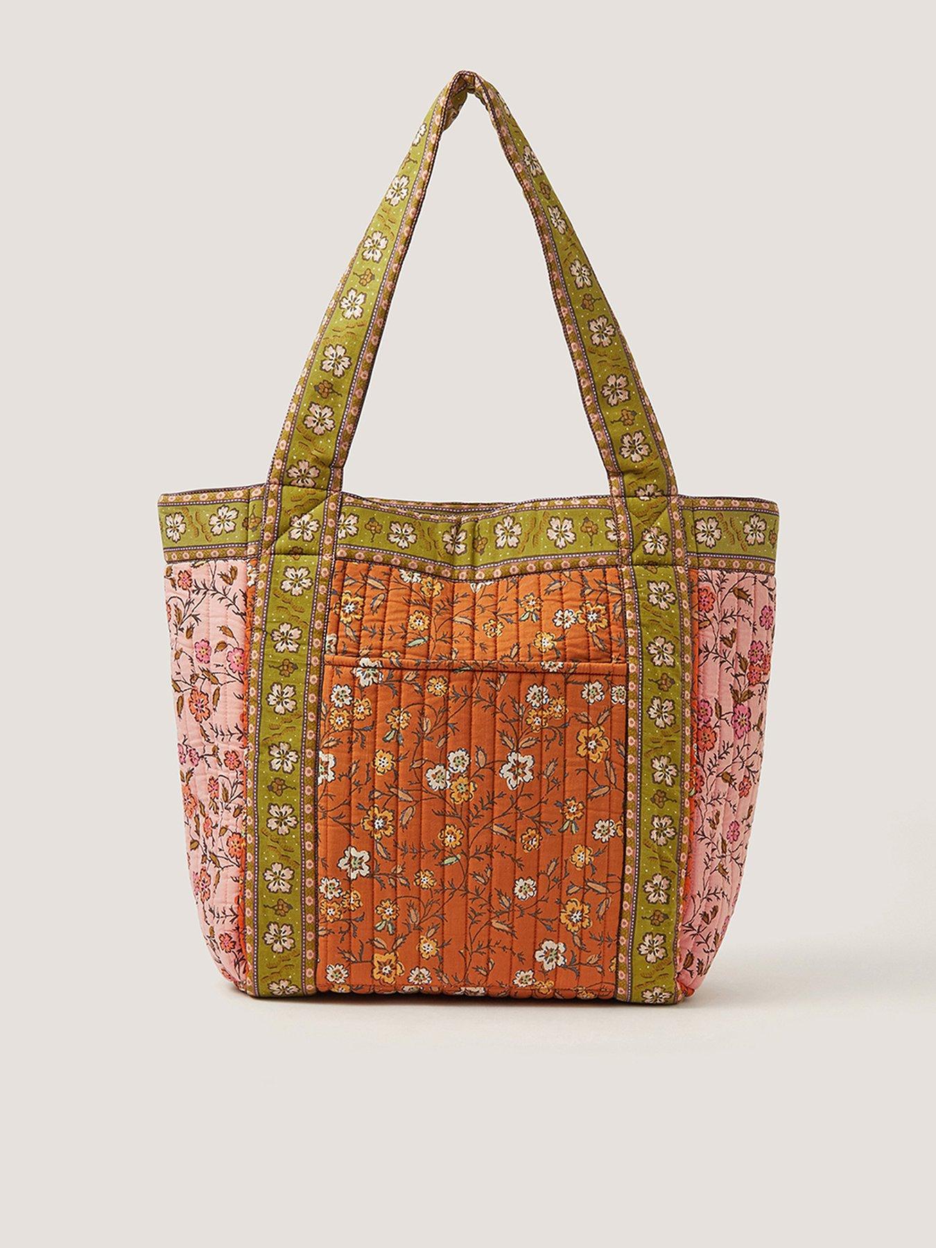 Image 1 of 2 of Monsoon Ines Patch Quilted Tote - Multi