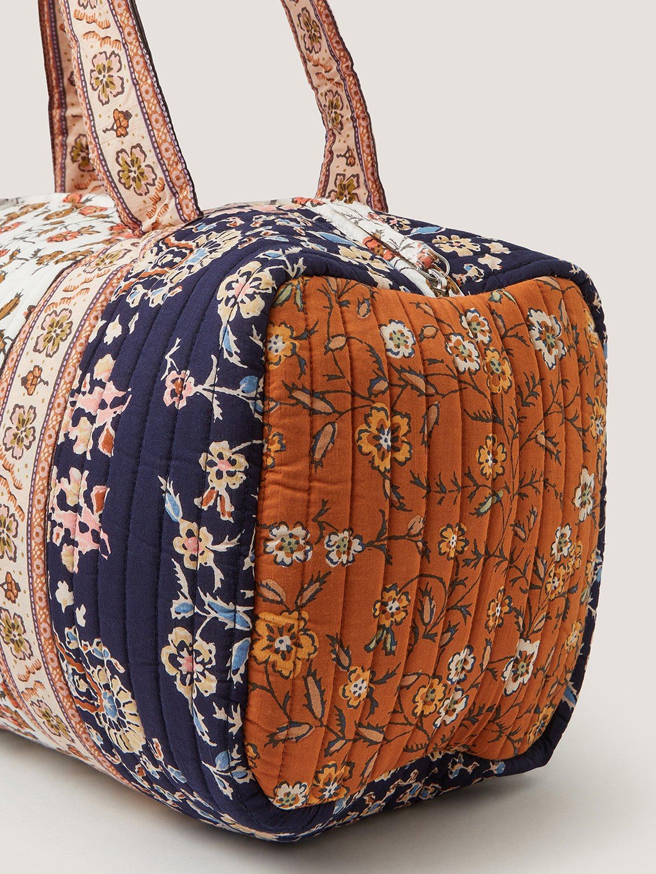 Image 2 of 2 of Monsoon Ines Patch Quilted Weekend Bag - Blue