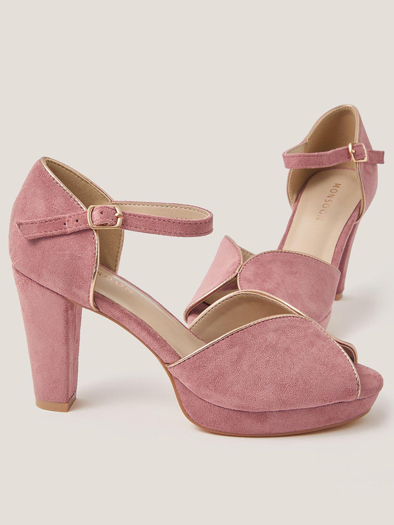 Monsoon Gabi Gold Trim Platform - Pink