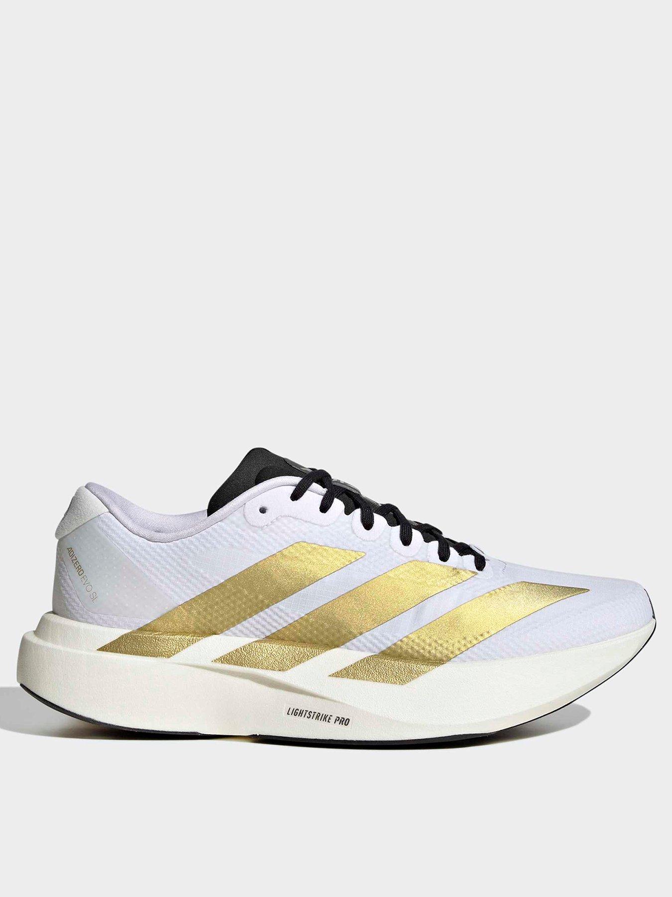 adidas Women's Running Adizero Evo Sl Woven Trainers, Ftwwht/Magold/Cblack, Size 6, Women